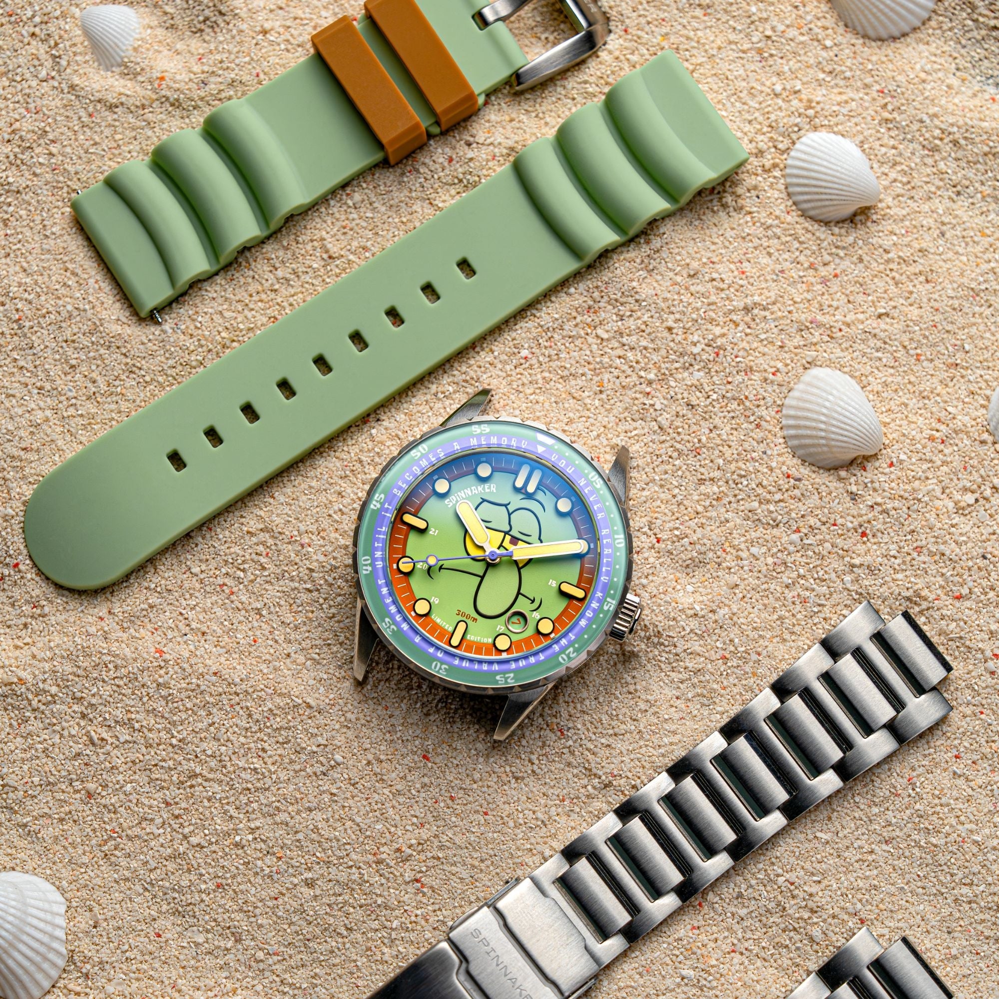 SPINNAKER Spinnaker Squidward Green Hass Automatic Spongebob Squarepants 25th Limited Edition SP-5138-33