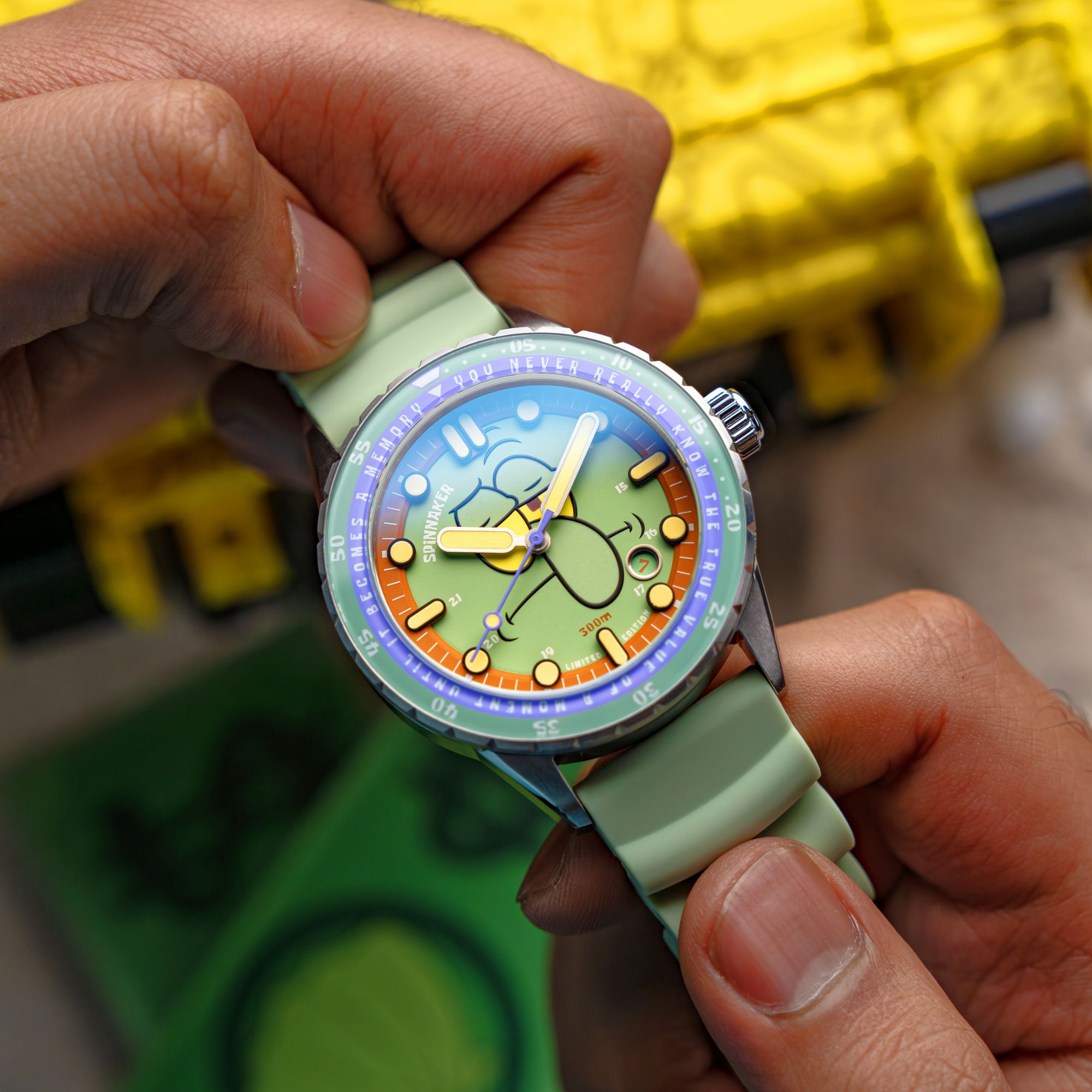 SPINNAKER Spinnaker Squidward Green Hass Automatic Spongebob Squarepants 25th Limited Edition SP-5138-33