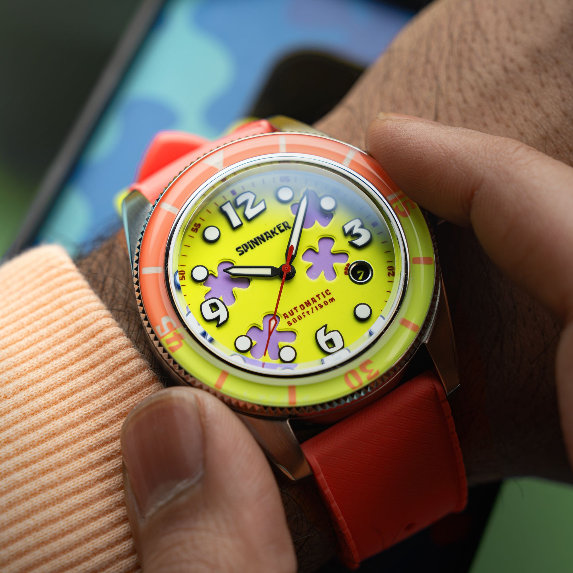 SPINNAKER Spinnaker Fleuss Automatic Spongebob Squarepants Conch Street Limited Edition Patrick Pants Men's Watch SP-5151-02 (Damaged Packaging)