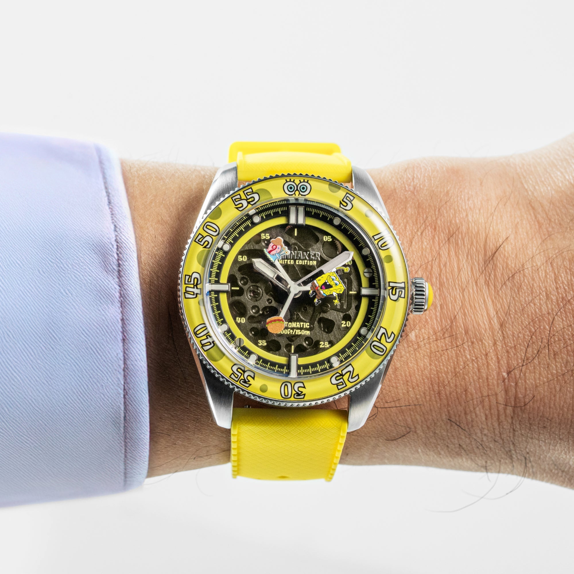 SPINNAKER Spinnaker Croft Mid-Size Skeleton Automatic Spongebob Squarepants Peek-A-Boo Limited Edition Krabby Flipper Men's Watch SP-5152-02