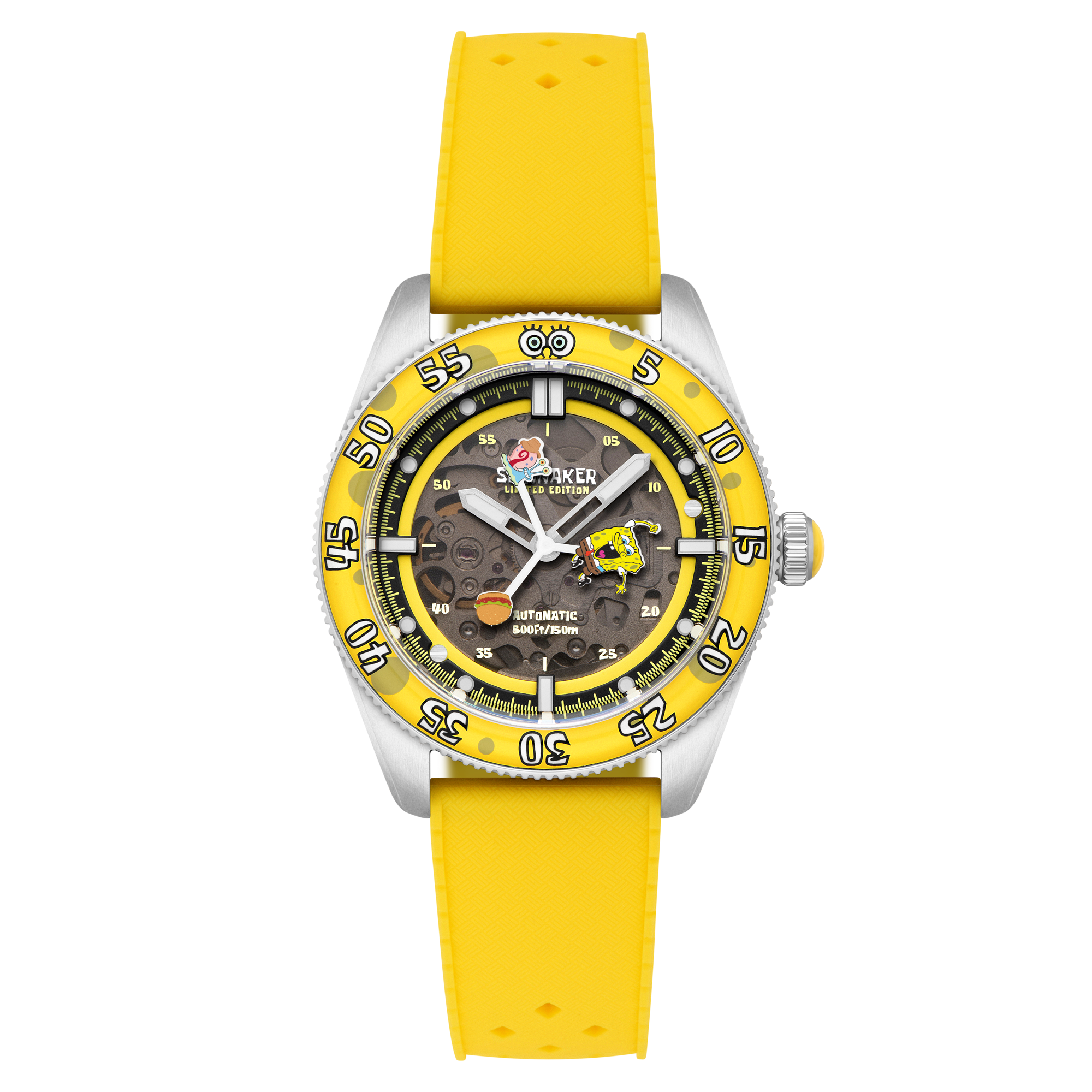 SPINNAKER Spinnaker Croft Mid-Size Skeleton Automatic Spongebob Squarepants Peek-A-Boo Limited Edition Krabby Flipper Men's Watch SP-5152-02