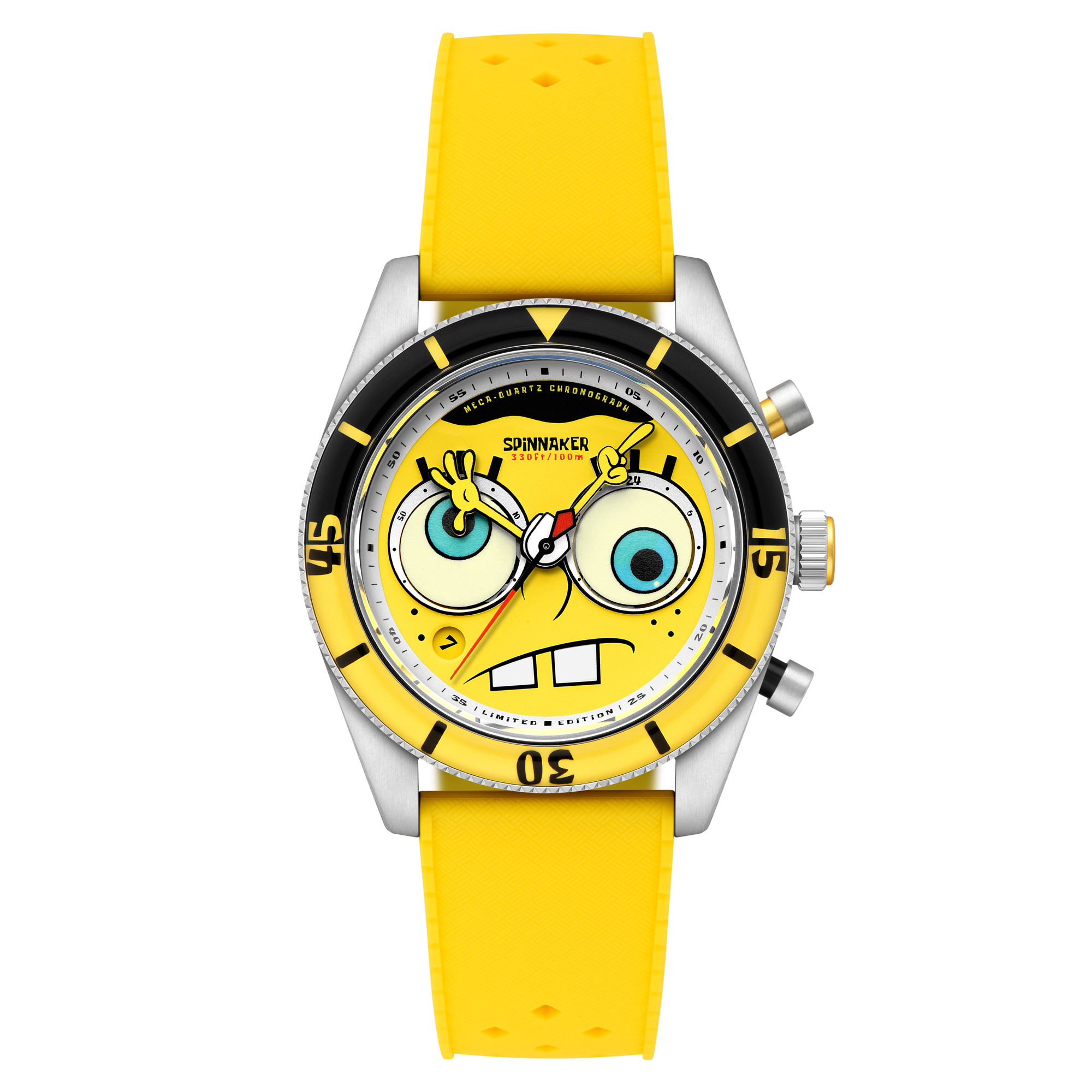 SPINNAKER Spinnaker Fleuss Chronograph Spongebob Squarepants Eyedial Limited Edition Eye Spy Yellow Men's Watch SP-5154-01
