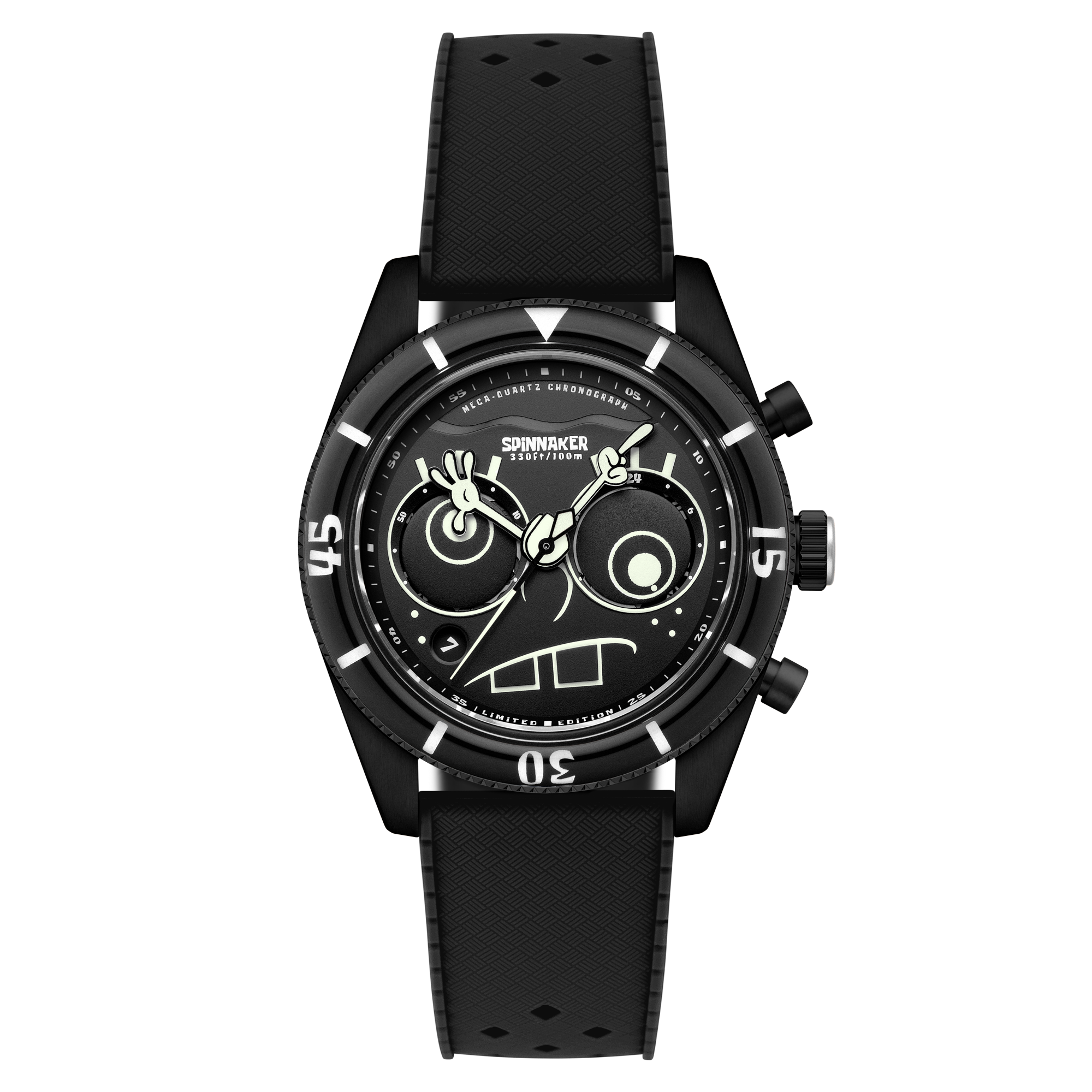 SPINNAKER Spinnaker Fleuss Chronograph Spongebob Squarepants Eyedial Limited Edition Eye Spy Black Men's Watch SP-5154-02