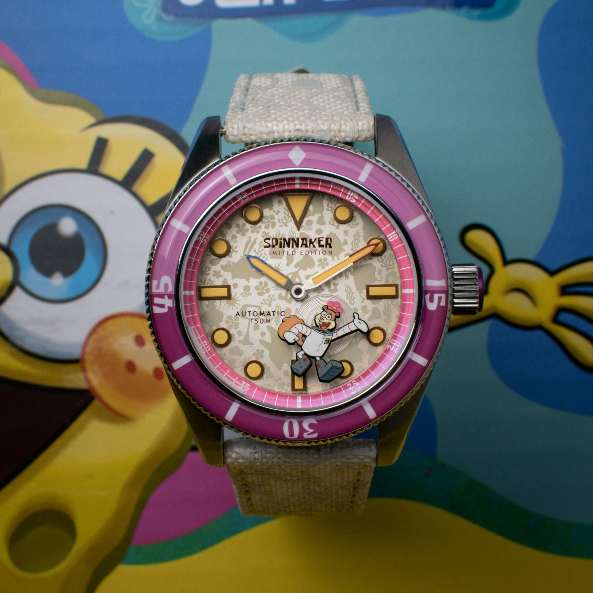 SPINNAKER Spinnaker Fleuss Automatic Spongebob Squarepants Frenemies Limited Edition Sandy White Men's Watch SP-5160-03