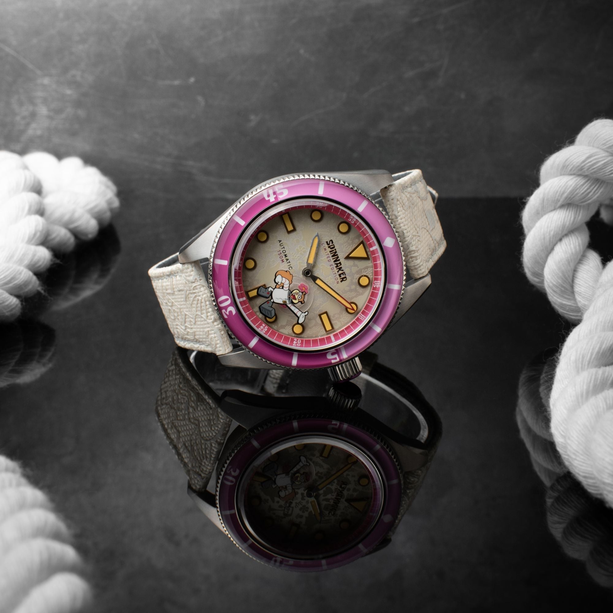 SPINNAKER Spinnaker Fleuss Automatic Spongebob Squarepants Frenemies Limited Edition Sandy White Men's Watch SP-5160-03