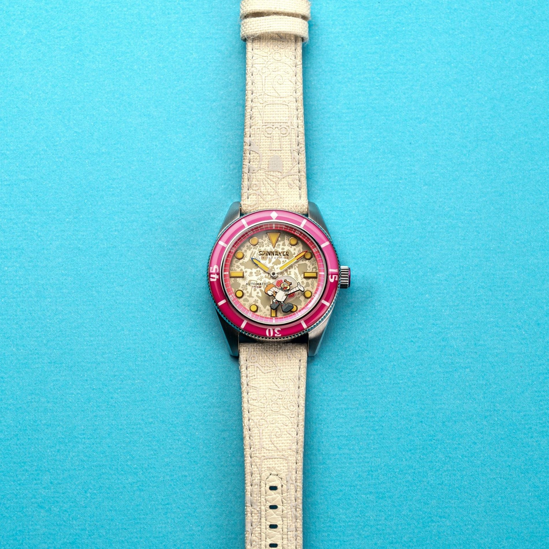SPINNAKER Spinnaker Fleuss Automatic Spongebob Squarepants Frenemies Limited Edition Sandy White Men's Watch SP-5160-03