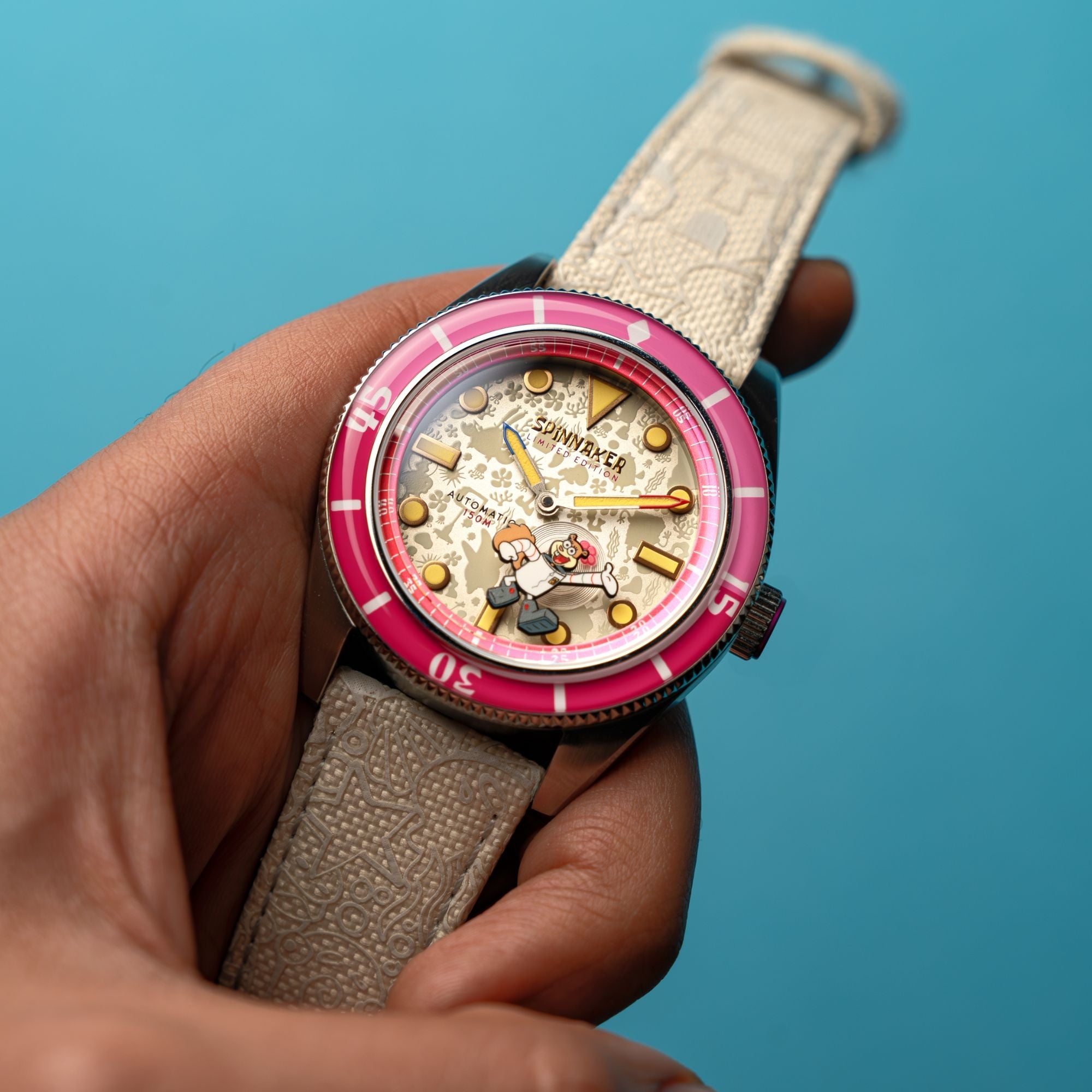 SPINNAKER Spinnaker Fleuss Automatic Spongebob Squarepants Frenemies Limited Edition Sandy White Men's Watch SP-5160-03