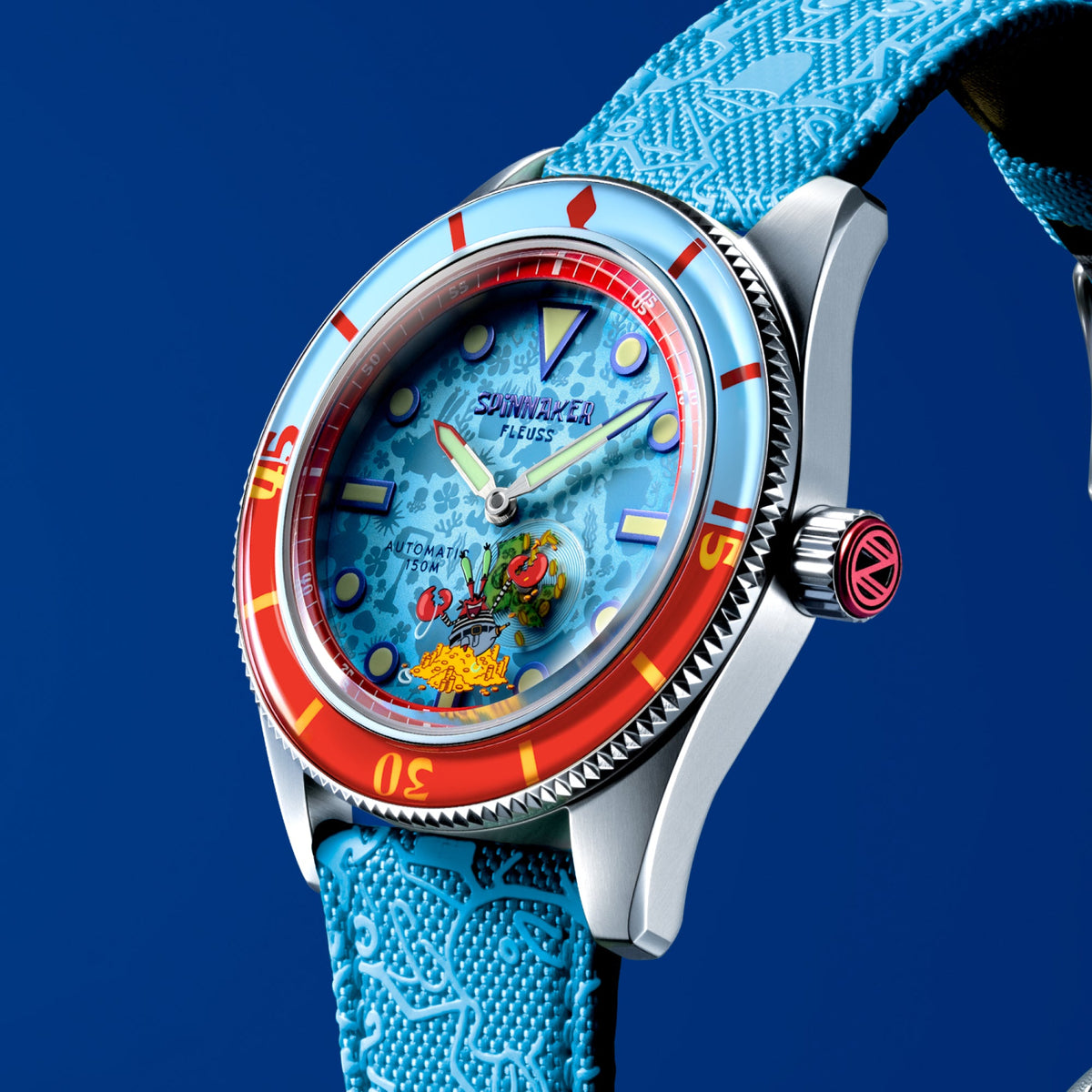SPINNAKER Spinnaker Fleuss Automatic Spongebob Squarepants Shell Mates Limited Edition Krabs Blue Men's Watch SP-5160-05