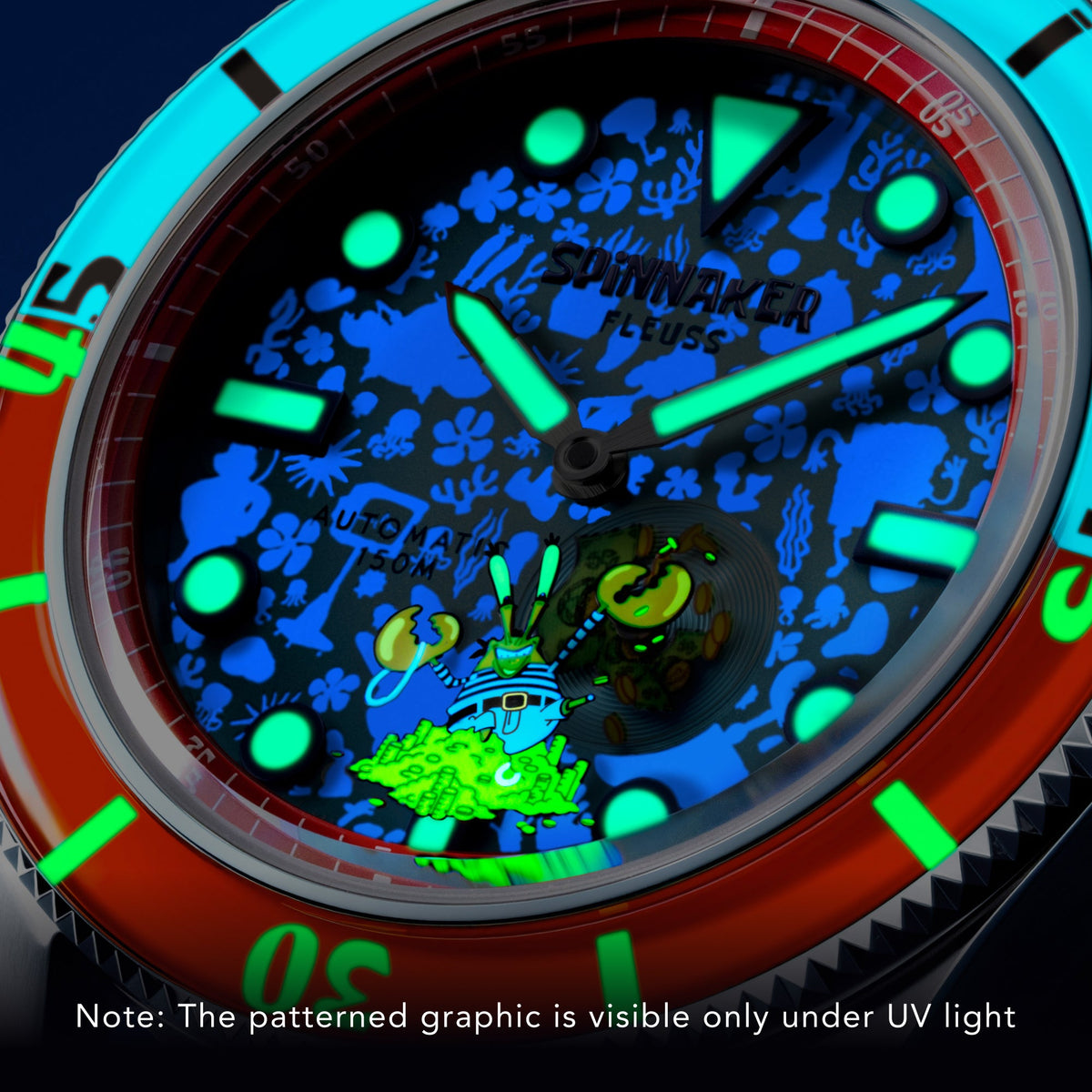 SPINNAKER Spinnaker Fleuss Automatic Spongebob Squarepants Shell Mates Limited Edition Krabs Blue Men's Watch SP-5160-05