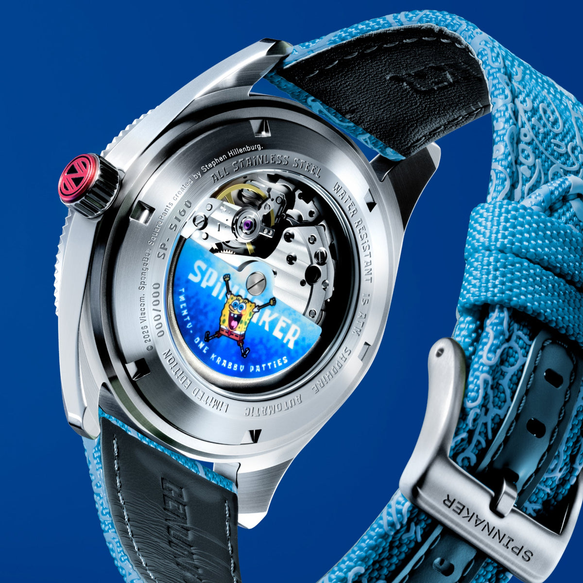 SPINNAKER Spinnaker Fleuss Automatic Spongebob Squarepants Shell Mates Limited Edition Krabs Blue Men's Watch SP-5160-05