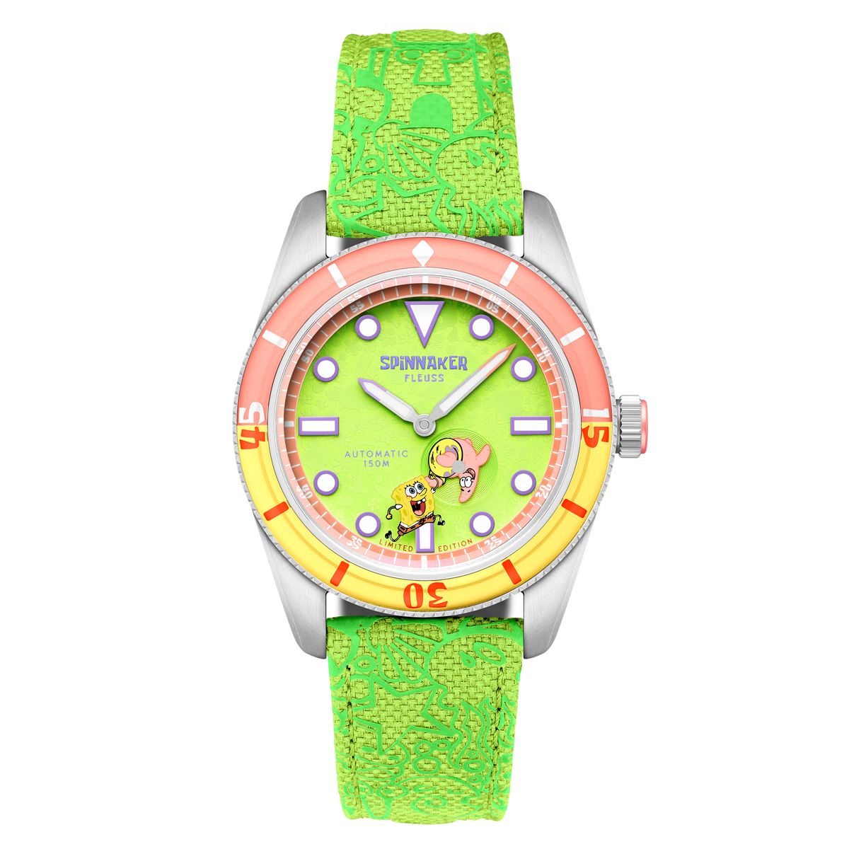 SPINNAKER Spinnaker Fleuss Automatic Spongebob Squarepants Shell Mates Limited Edition Patrick Green Men's Watch SP-5160-06