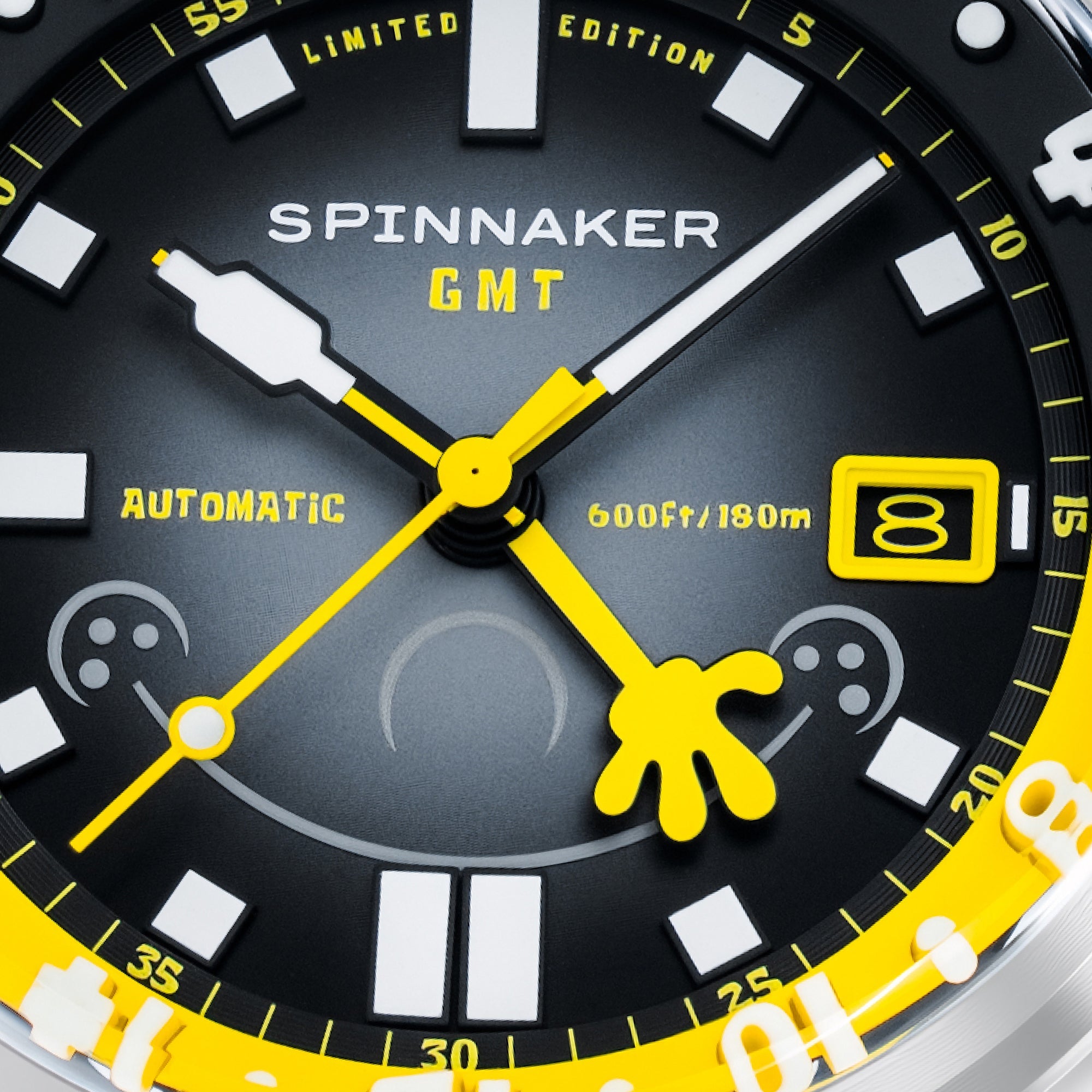 Spinnaker Bradner GMT Automatic Spongebob Squarepants Bubbly Grins Limited Edition Spongebob Yellow Men's Watch SP-5162-11