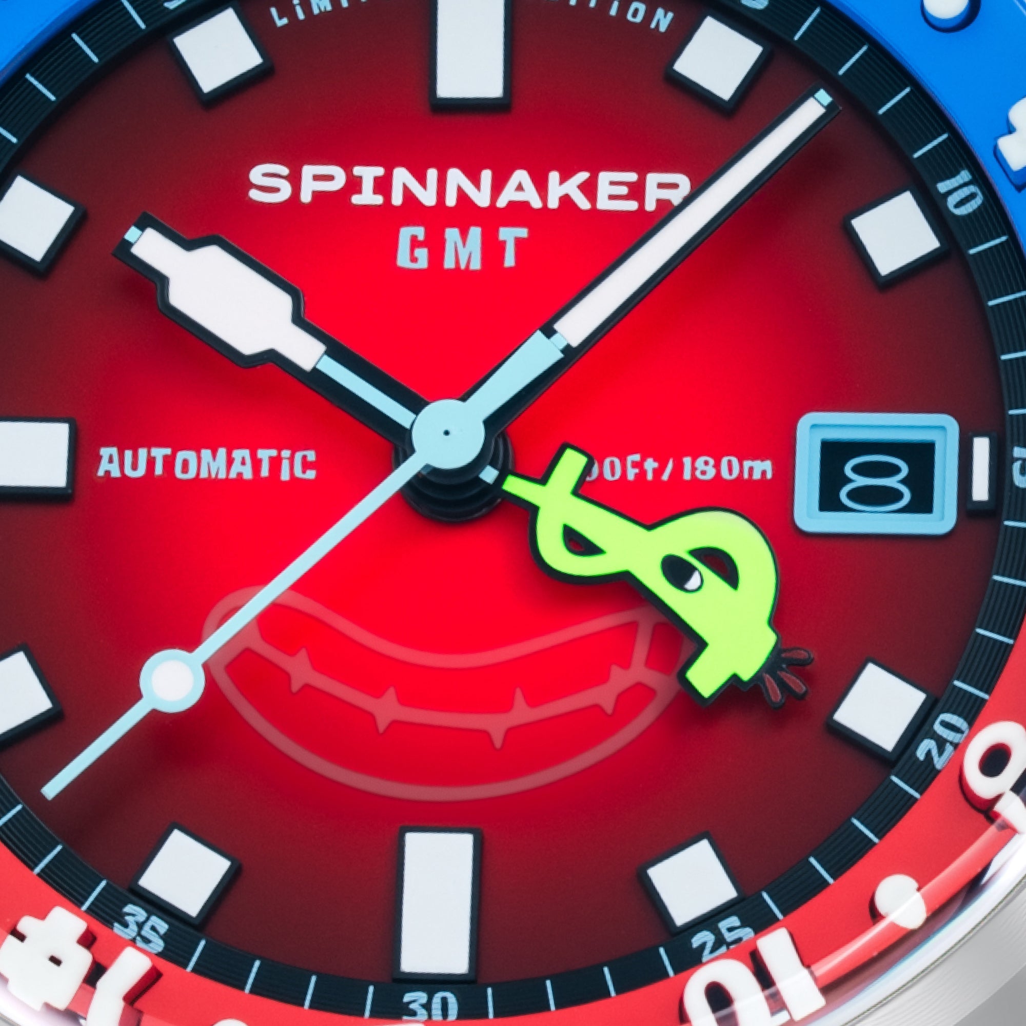 Spinnaker Bradner GMT Automatic Spongebob Squarepants Bubbly Grins Limited Edition Mr. Krabs Red Men's Watch SP-5162-22