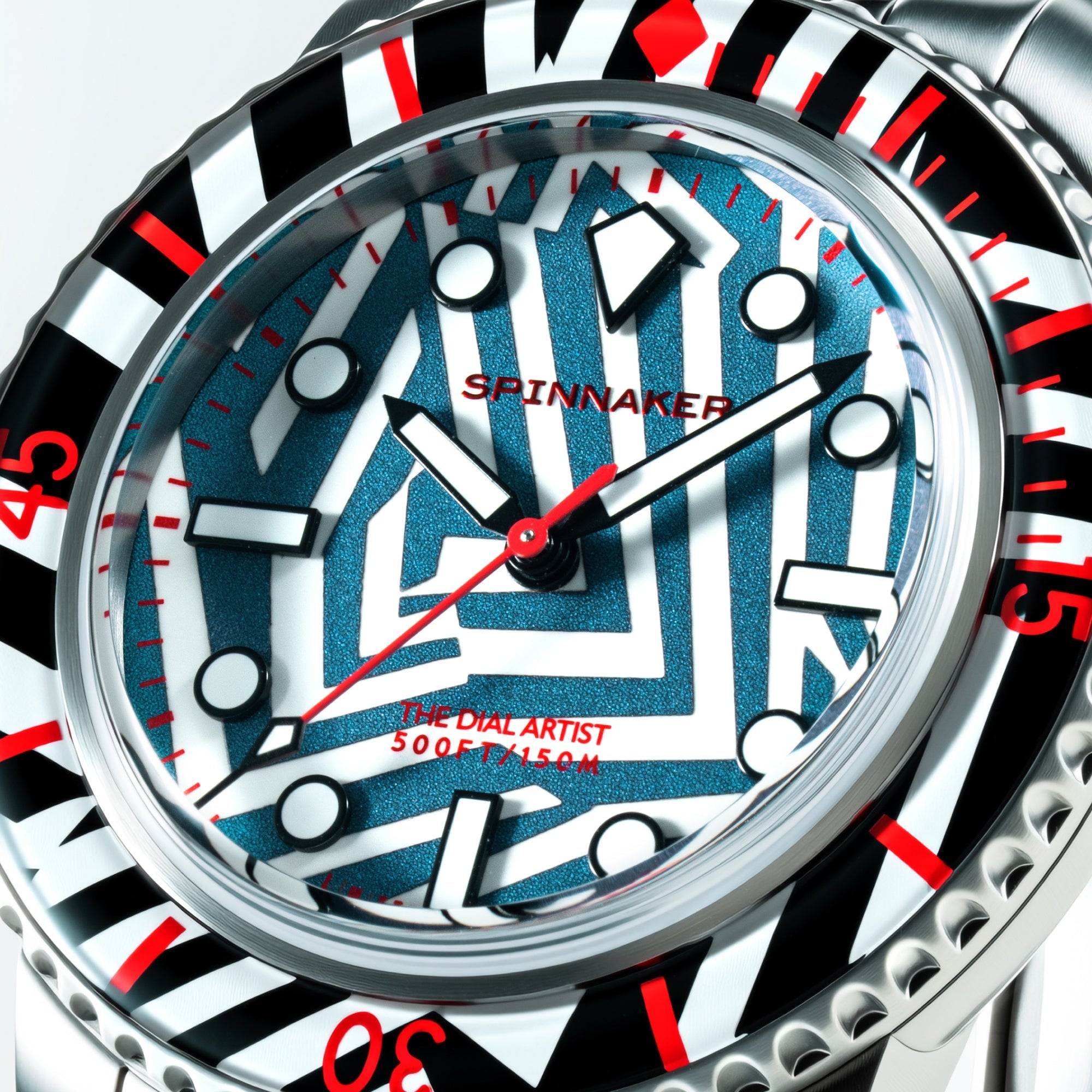 SPINNAKER Spinnaker Fleuss 40 Automatic Razzle Dazzle Limited Edition Noir Illumination Men's Watch SP-5165-11