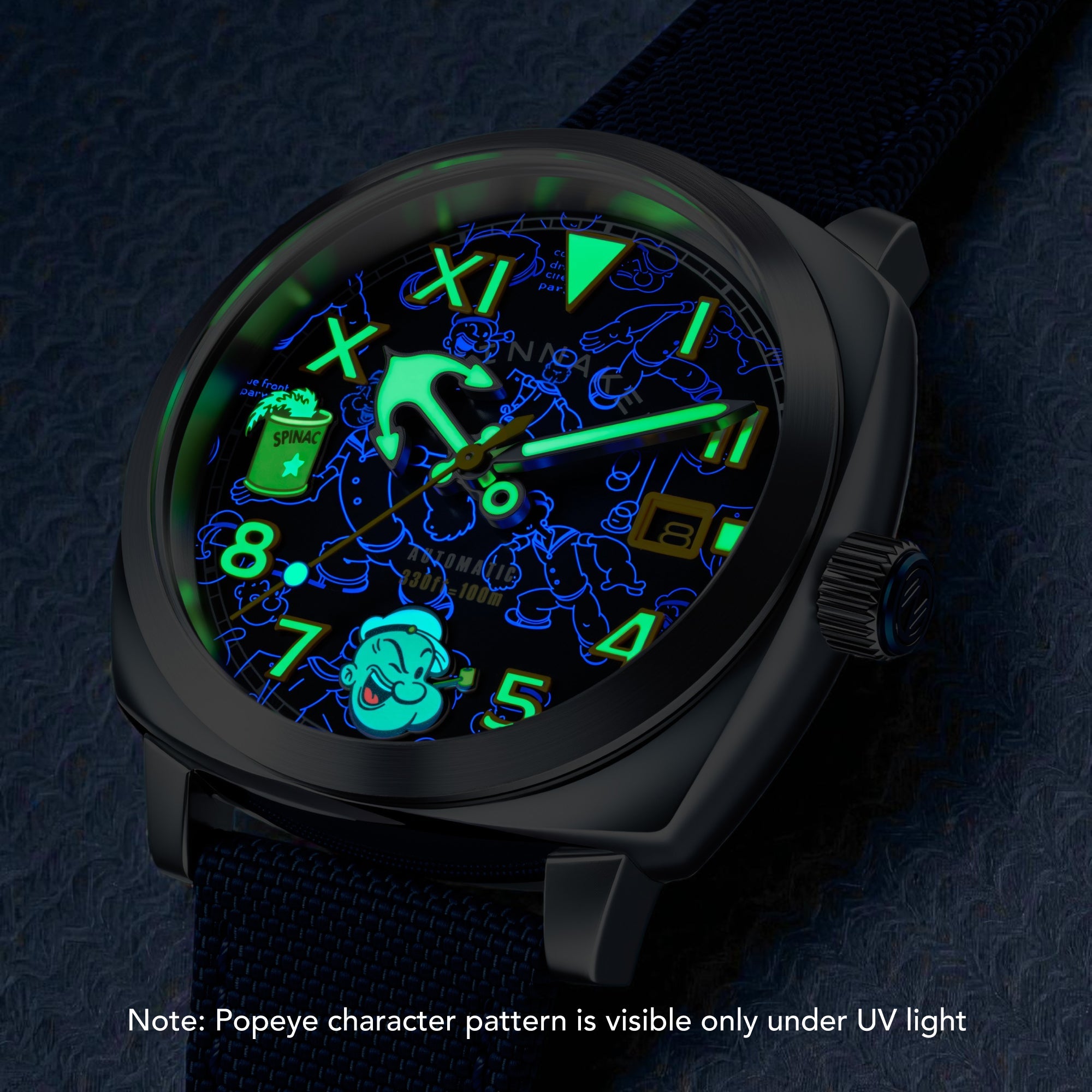SPINNAKER Spinnaker Hull California Automatic Popeye Sailors And Sweethearts Limited Edition Popeye Navy Men's Watch SP-5169-01