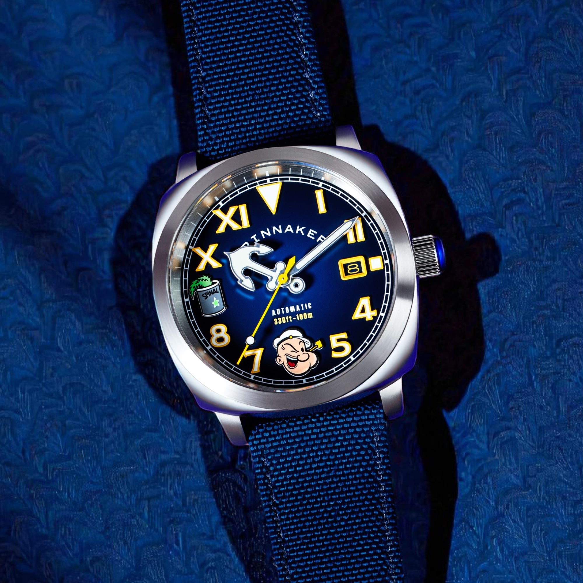 SPINNAKER Spinnaker Hull California Automatic Popeye Sailors And Sweethearts Limited Edition Popeye Navy Men's Watch SP-5169-01