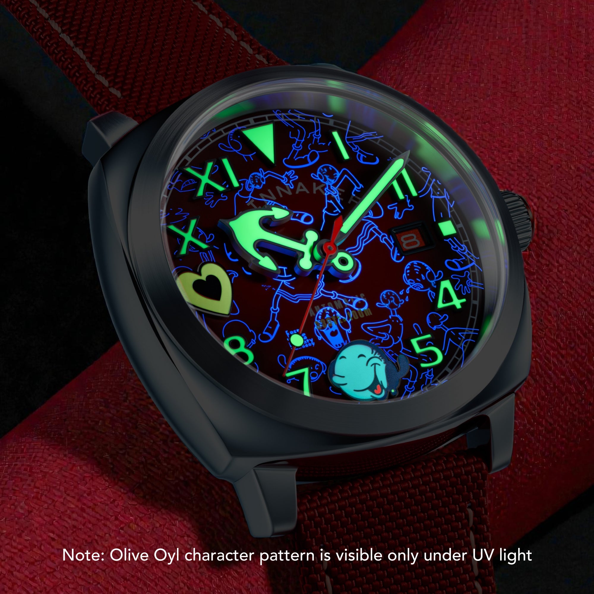 SPINNAKER Spinnaker Hull California Automatic Popeye Sailors And Sweethearts Limited Edition Olive Oyl Red Men's Watch SP-5169-02