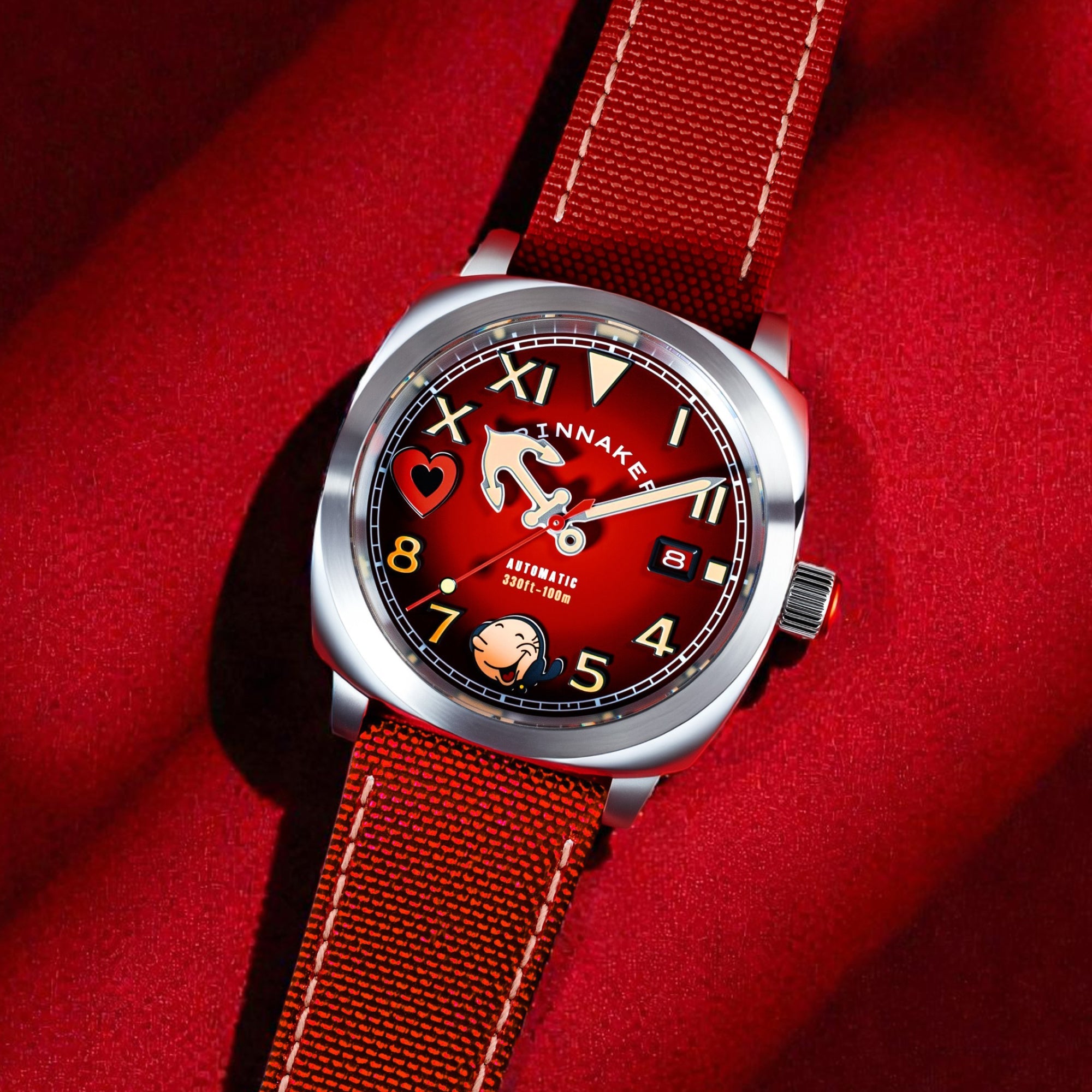 SPINNAKER Spinnaker Hull California Automatic Popeye Sailors And Sweethearts Limited Edition Olive Oyl Red Men's Watch SP-5169-02