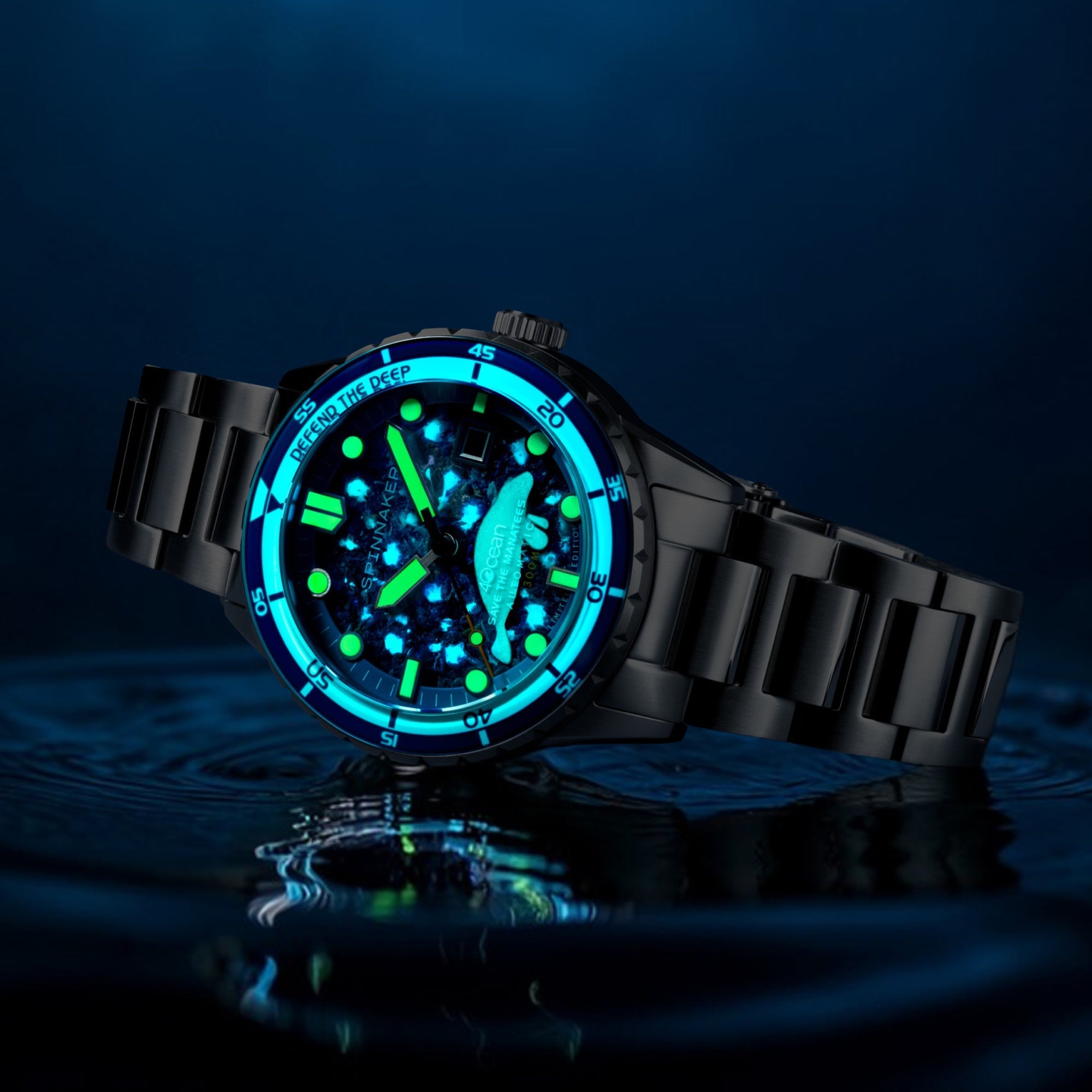 SPINNAKER Spinnaker Hass Automatic 4Ocean Limited Edition Manatee Men's Watch SP-5172-11