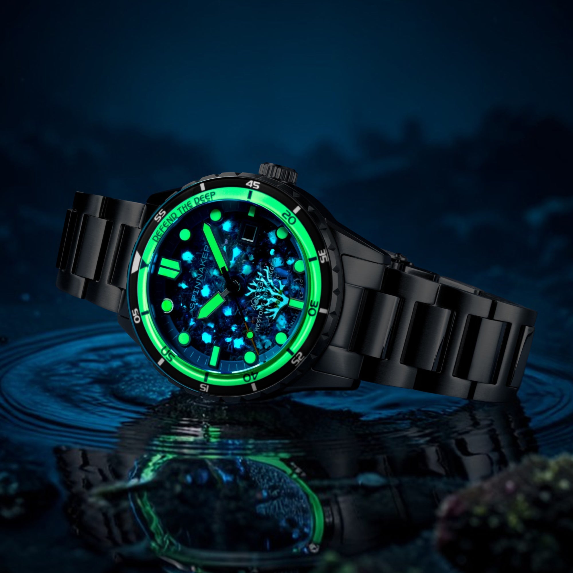 SPINNAKER Spinnaker Hass Automatic 4Ocean Limited Edition Coral Reef Men's Watch SP-5172-44