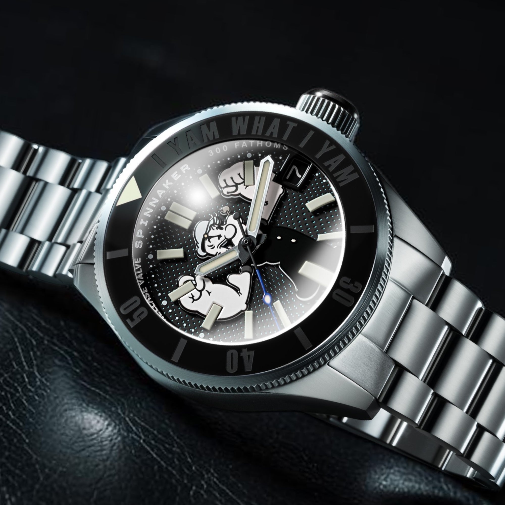 Spinnaker Piccard Automatic Popeye Forearm Fury Limited Edition Barnacle Black Men's Watch SP-5173-11