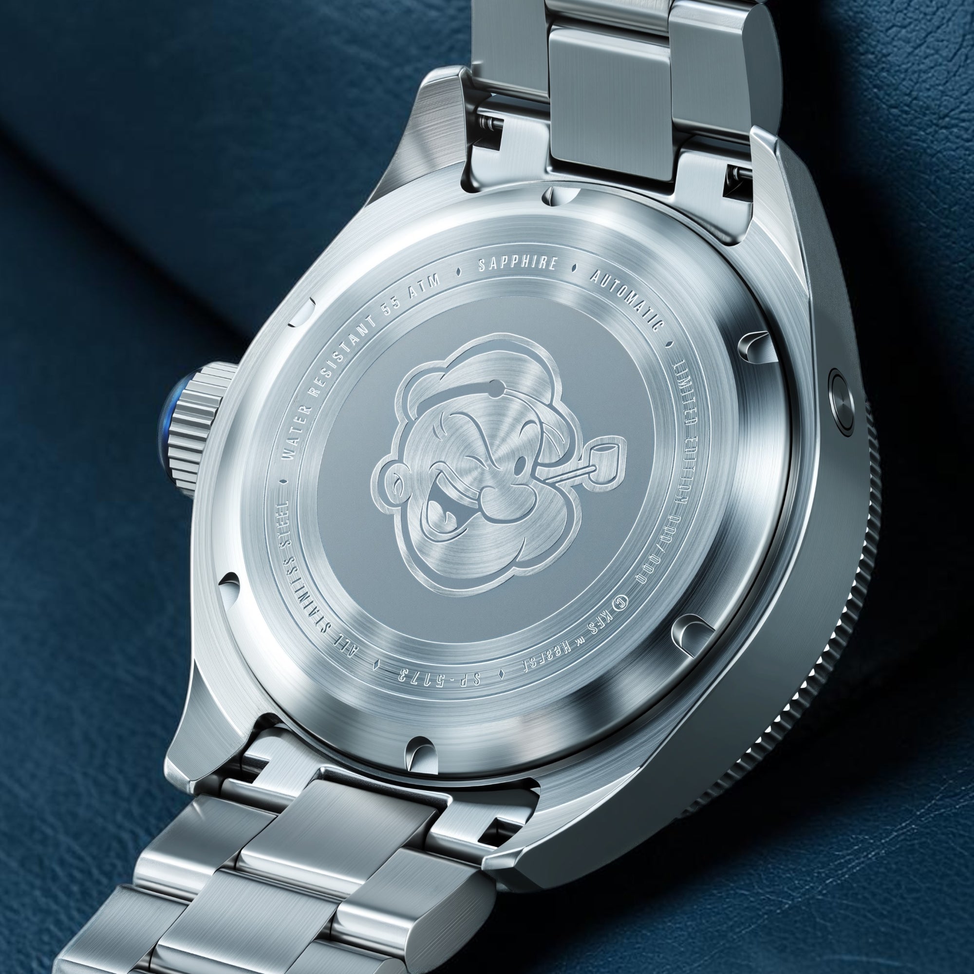 Spinnaker Piccard Automatic Popeye Forearm Fury Limited Edition Buoy Blue Men's Watch SP-5173-22