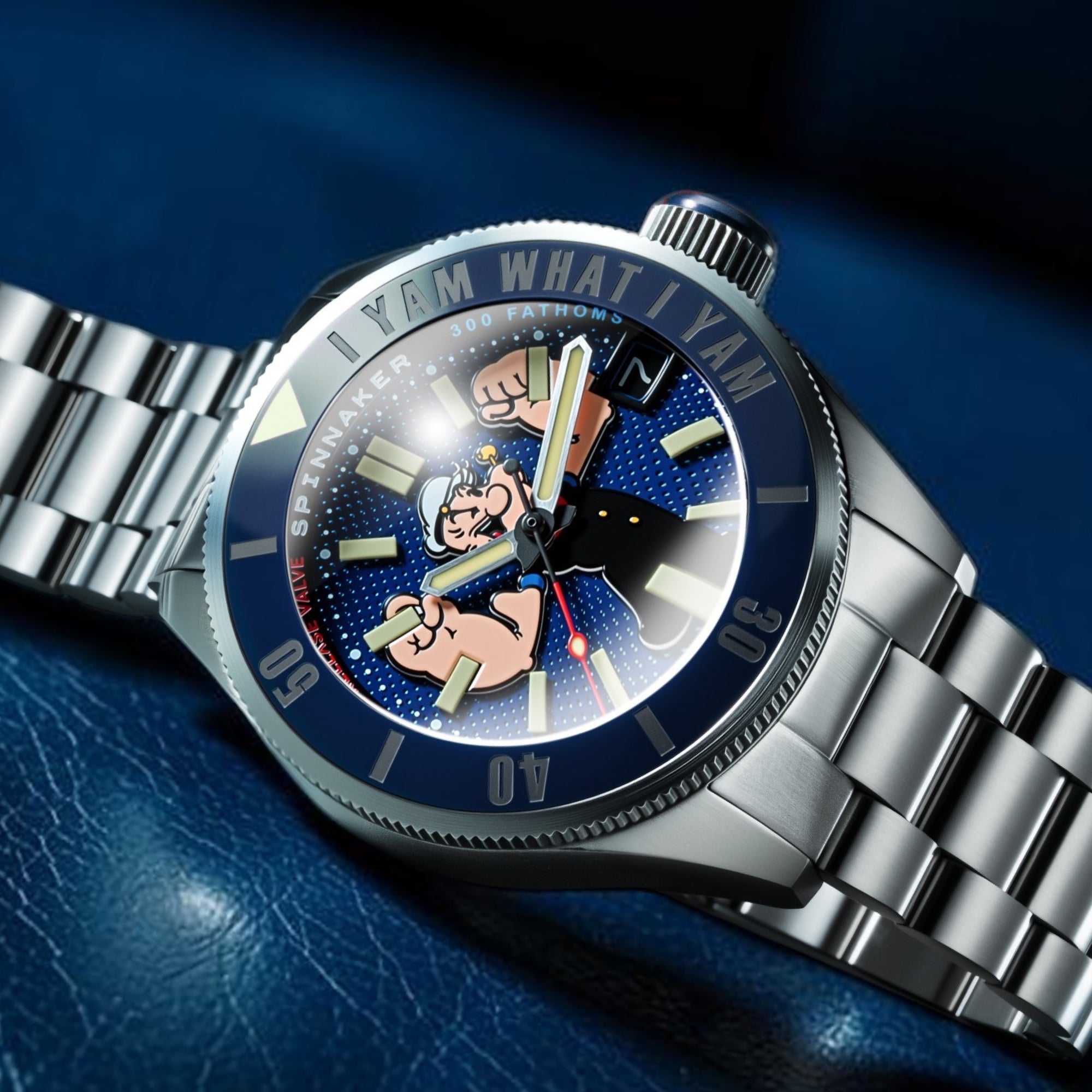 Spinnaker Piccard Automatic Popeye Forearm Fury Limited Edition Buoy Blue Men's Watch SP-5173-22
