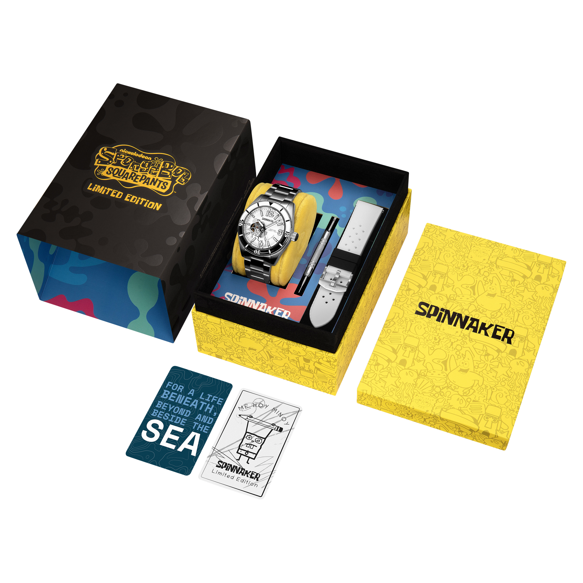 SPINNAKER Spinnaker Fleuss Automatic Spongebob Squarepants Doodlebob Limited Edition Ripped Reality Men's Watch SP-5175-11