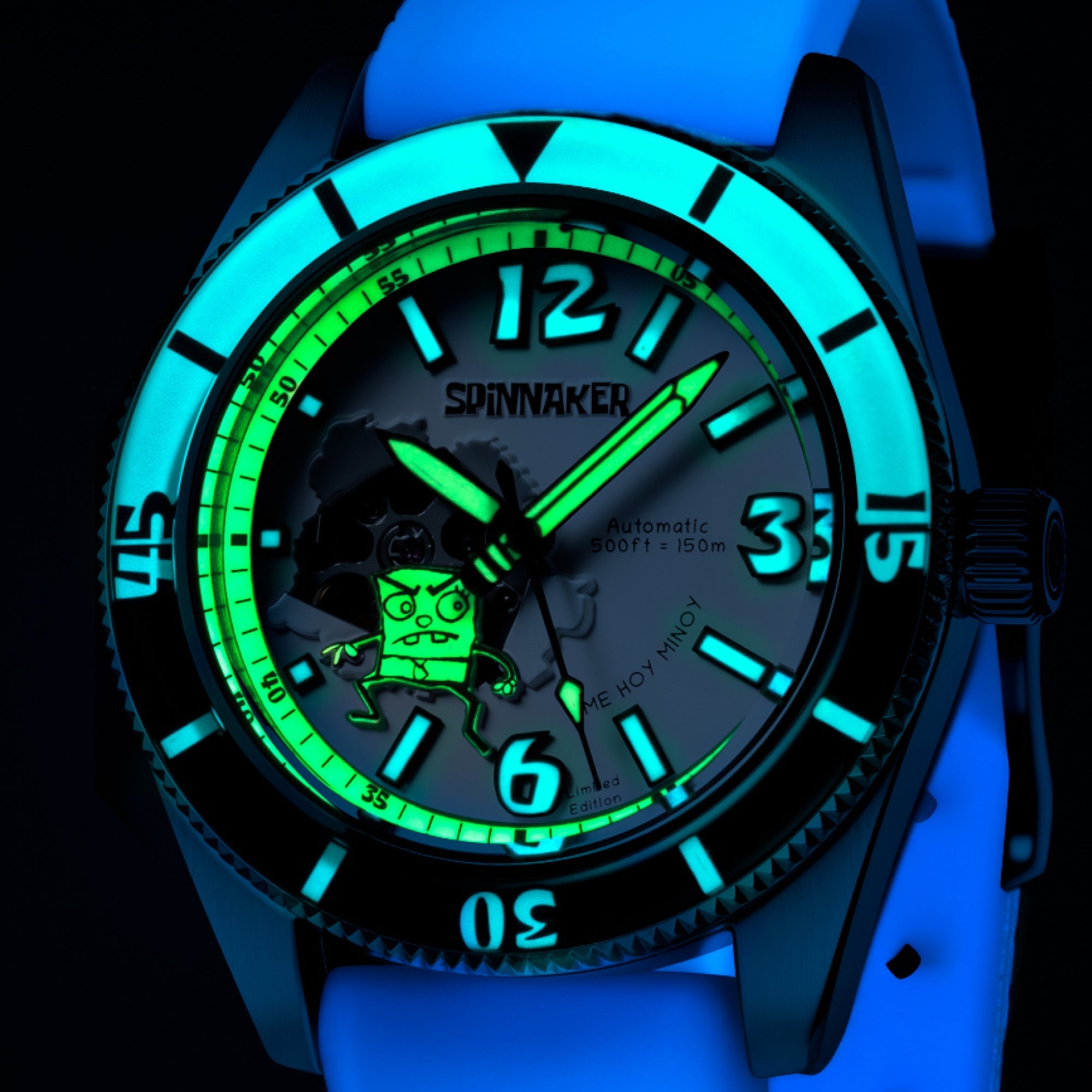 SPINNAKER Spinnaker Fleuss Automatic Spongebob Squarepants Doodlebob Limited Edition Ripped Reality Men's Watch SP-5175-11