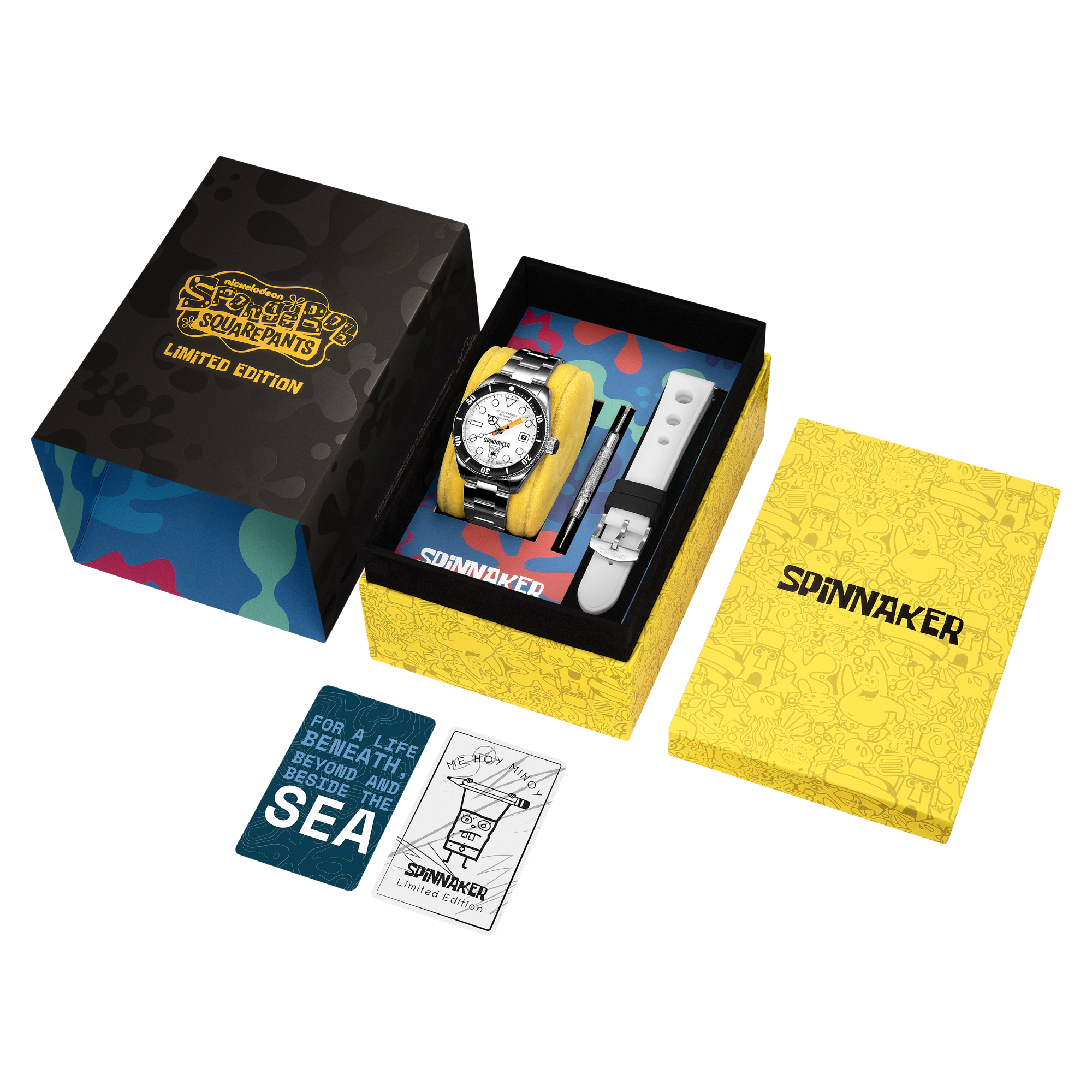 SPINNAKER Spinnaker Croft Mid-Size Automatic Spongebob Squarepants Doodlebob Limited Edition Minute Sketch Men's Watch SP-5176-11