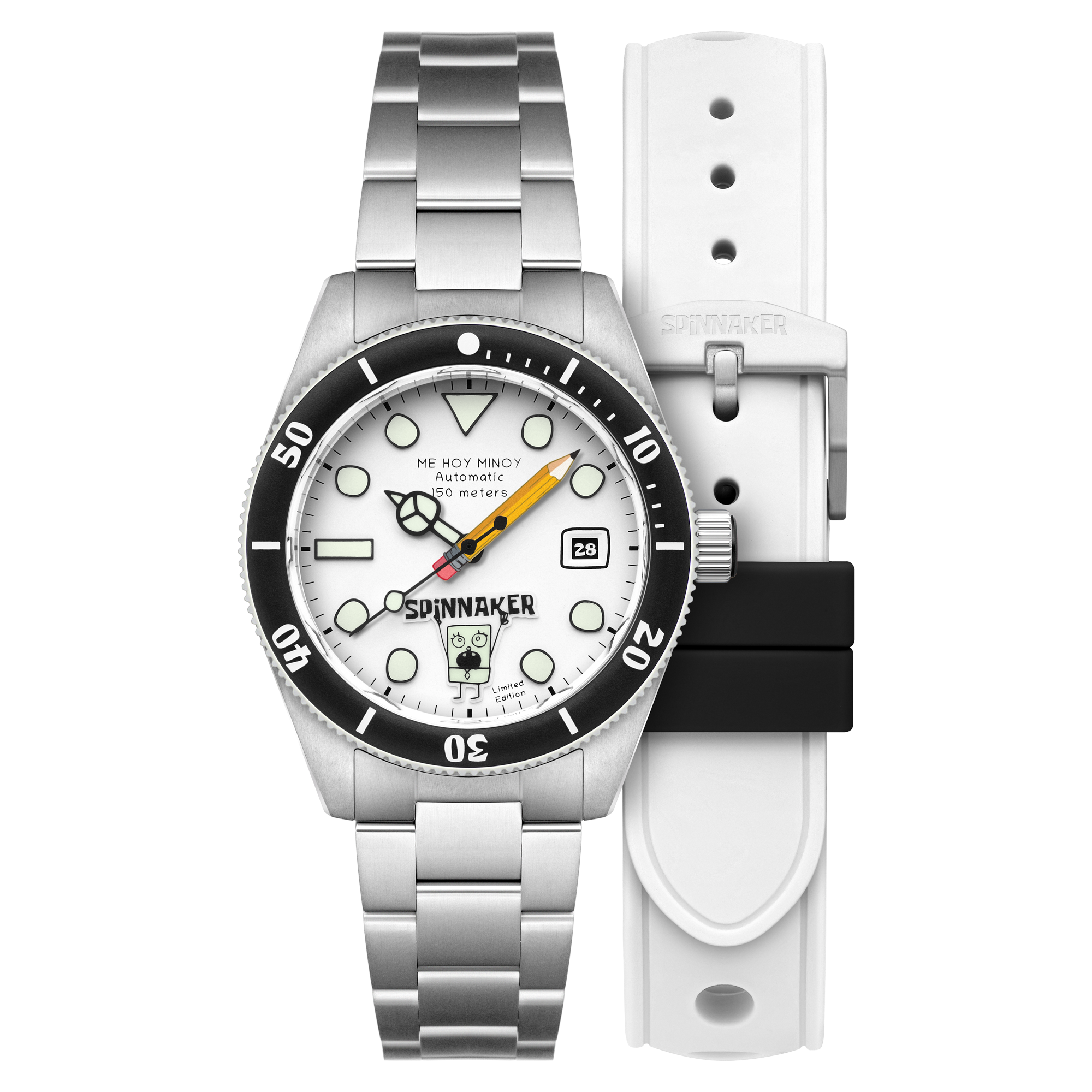 SPINNAKER Spinnaker Croft Mid-Size Automatic Spongebob Squarepants Doodlebob Limited Edition Minute Sketch Men's Watch SP-5176-11