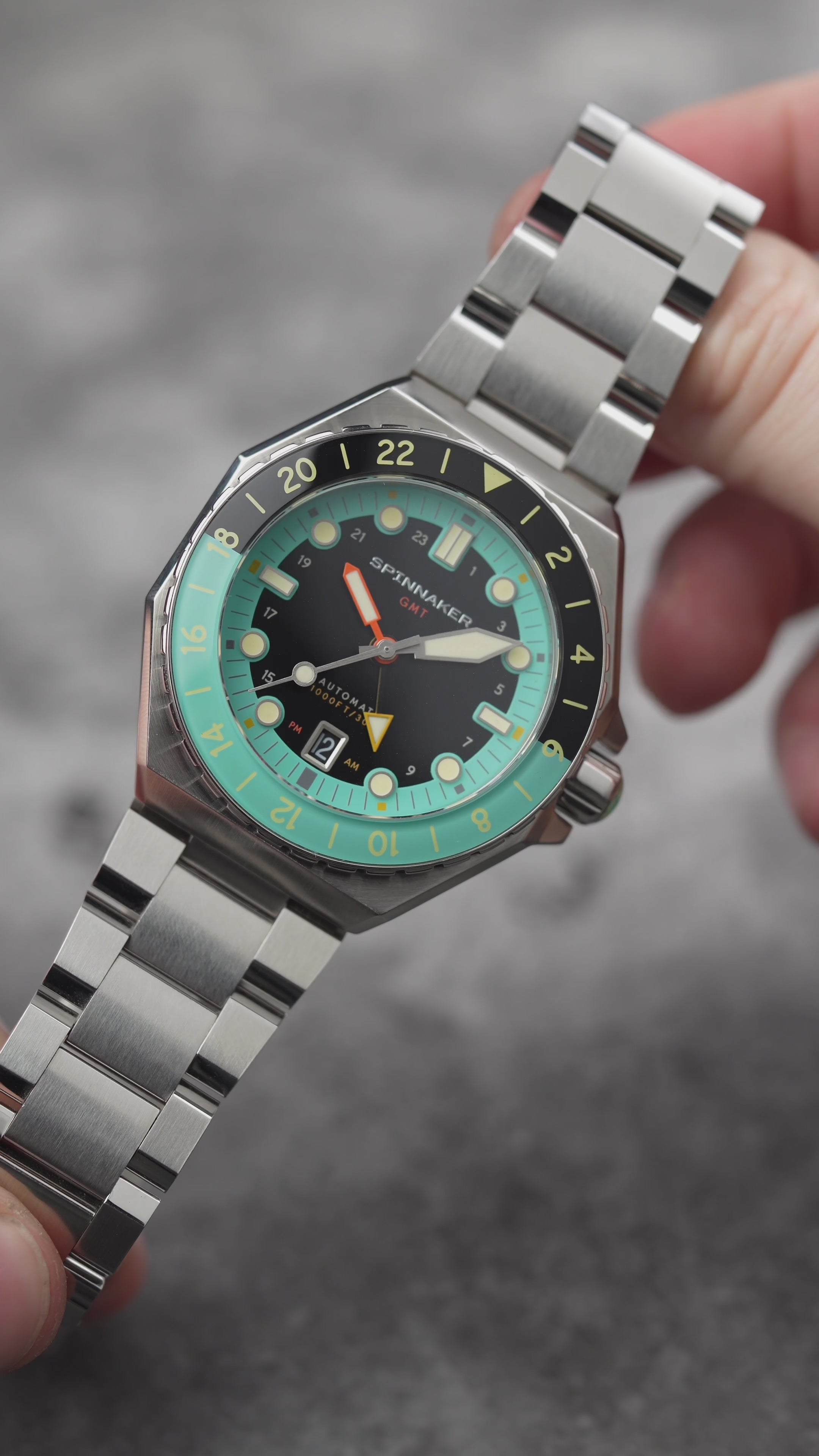 SPINNAKER Spinnaker Dark Turquoise Dumas GMT Automatic Men's Watch SP-5119-33