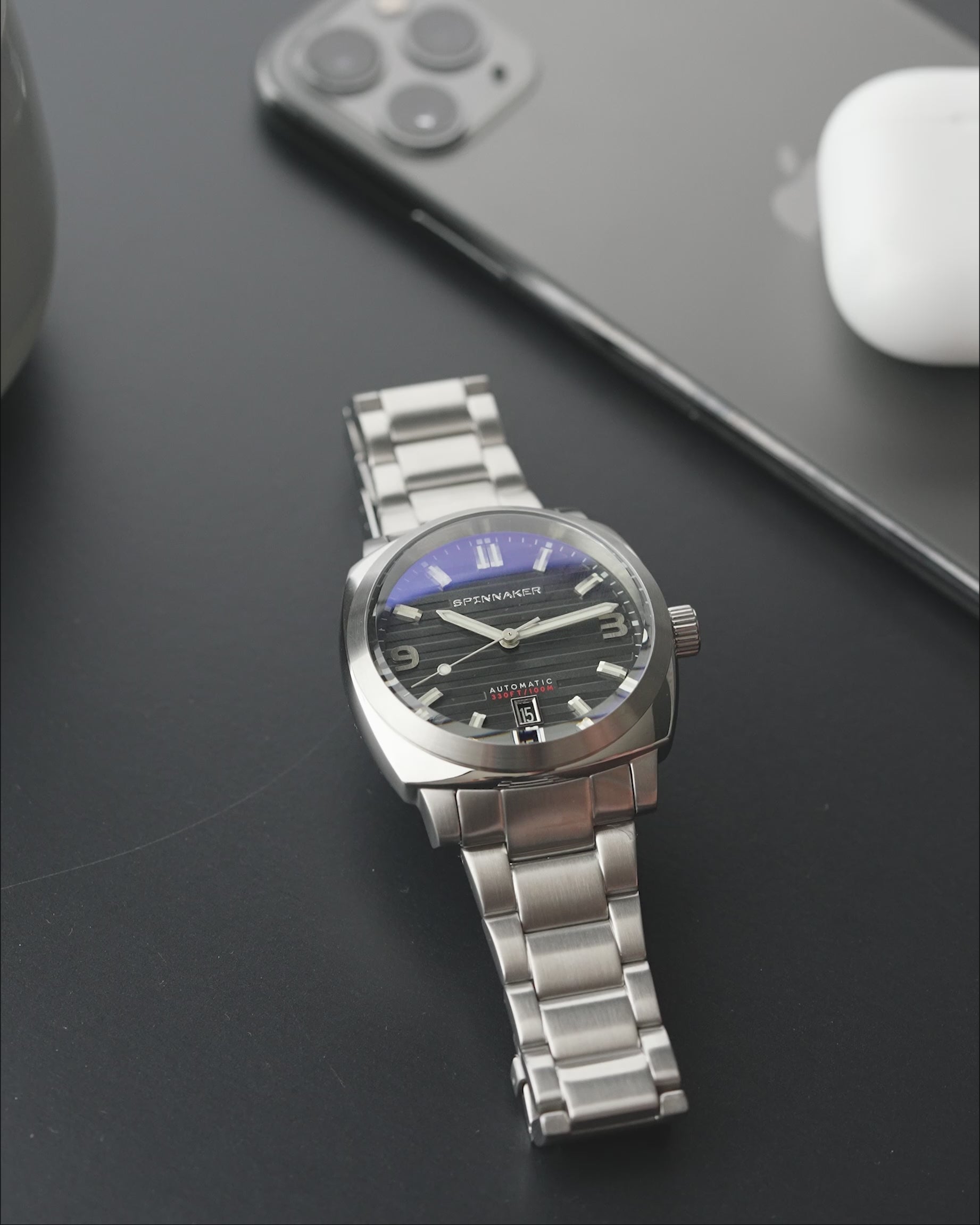 SPINNAKER Spinnaker Hull Men's Japanese Automatic Smoke Grey Watch SP-5073-11