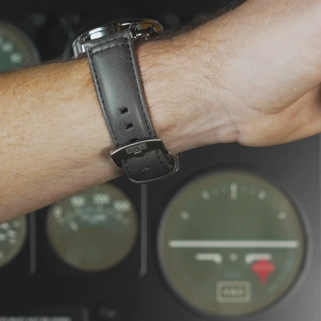 AVI-8 AVI-8 Hawker Hurricane Classic Chronograph Grey Black Men's Watch AV-4011-0U
