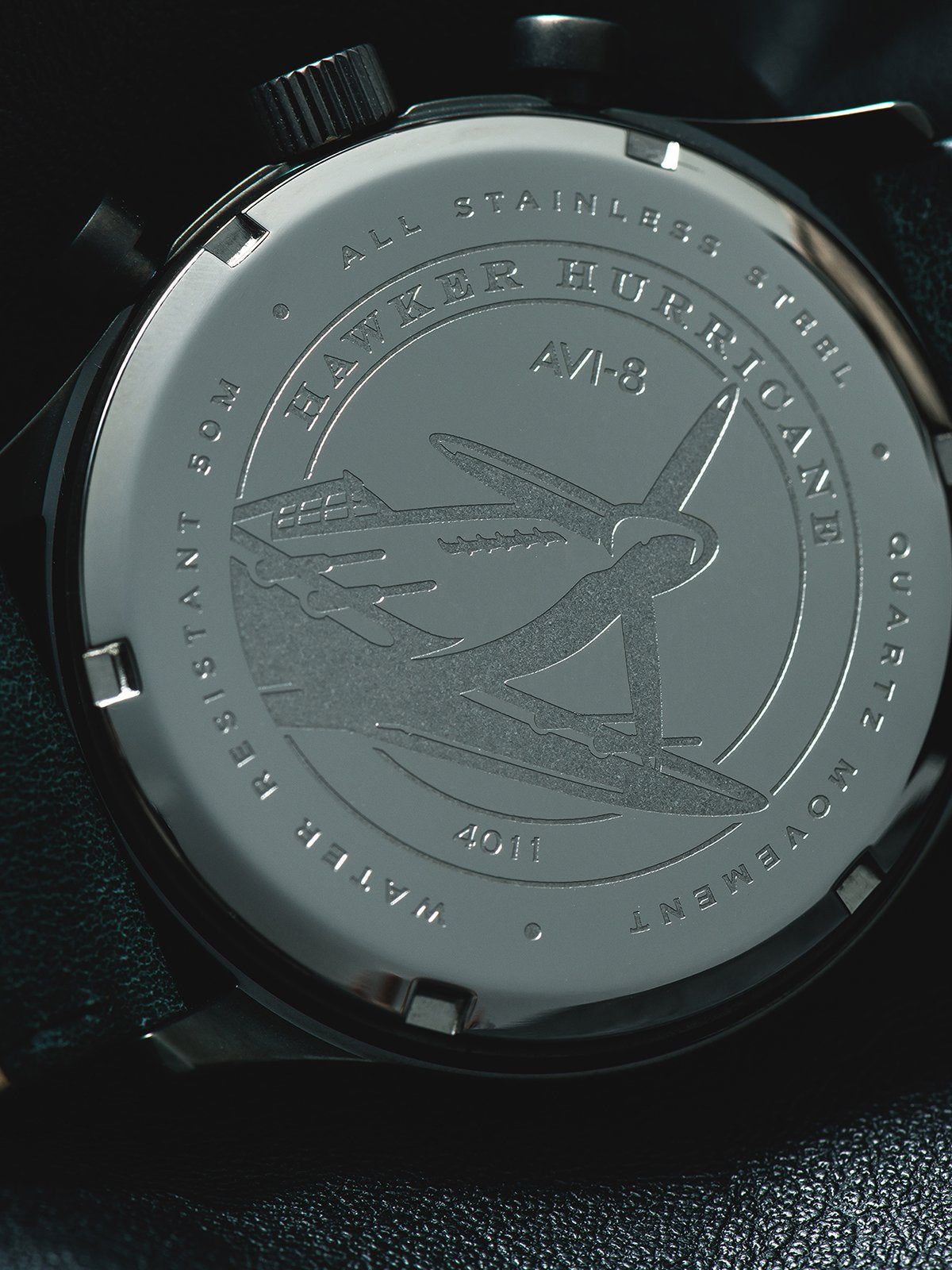 AVI-8 AVI-8 Pilot Hawker Hurricane Men's Japanese Quartz Military Green Watch AV-4011-0D