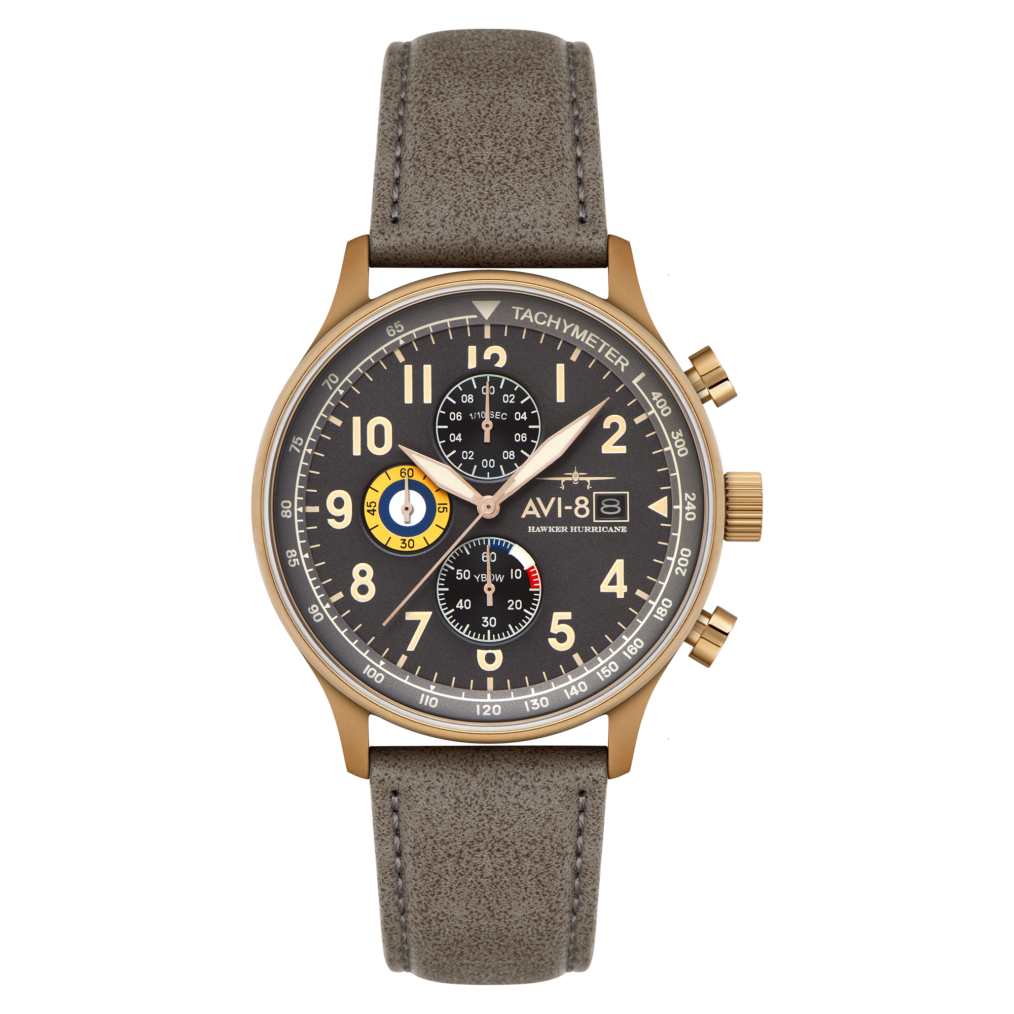 AVI-8 AVI-8 Hawker Hurricane Classic Chronograph Fossil Grey Men's Watch AV-4011-0P