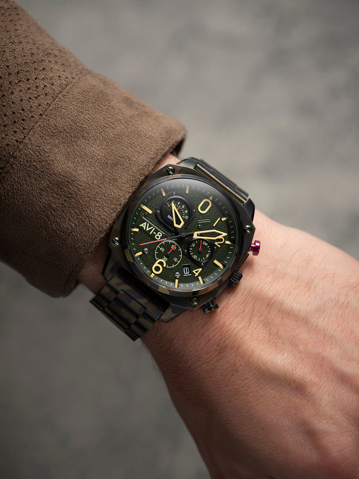 AVI-8 AVI-8 Pilot Hawker Hunter Men's Japanese Quartz Ground Camo Watch AV-4052-22