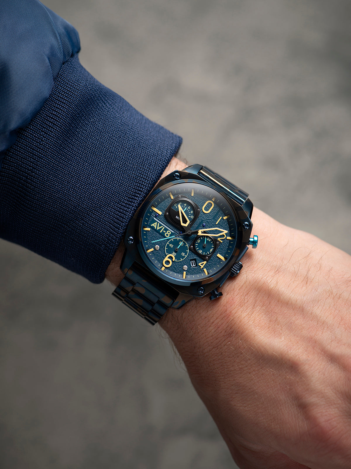 AVI-8 AVI-8 Pilot Hawker Hunter Men's Japanese Quartz Air Camo Watch AV-4052-33