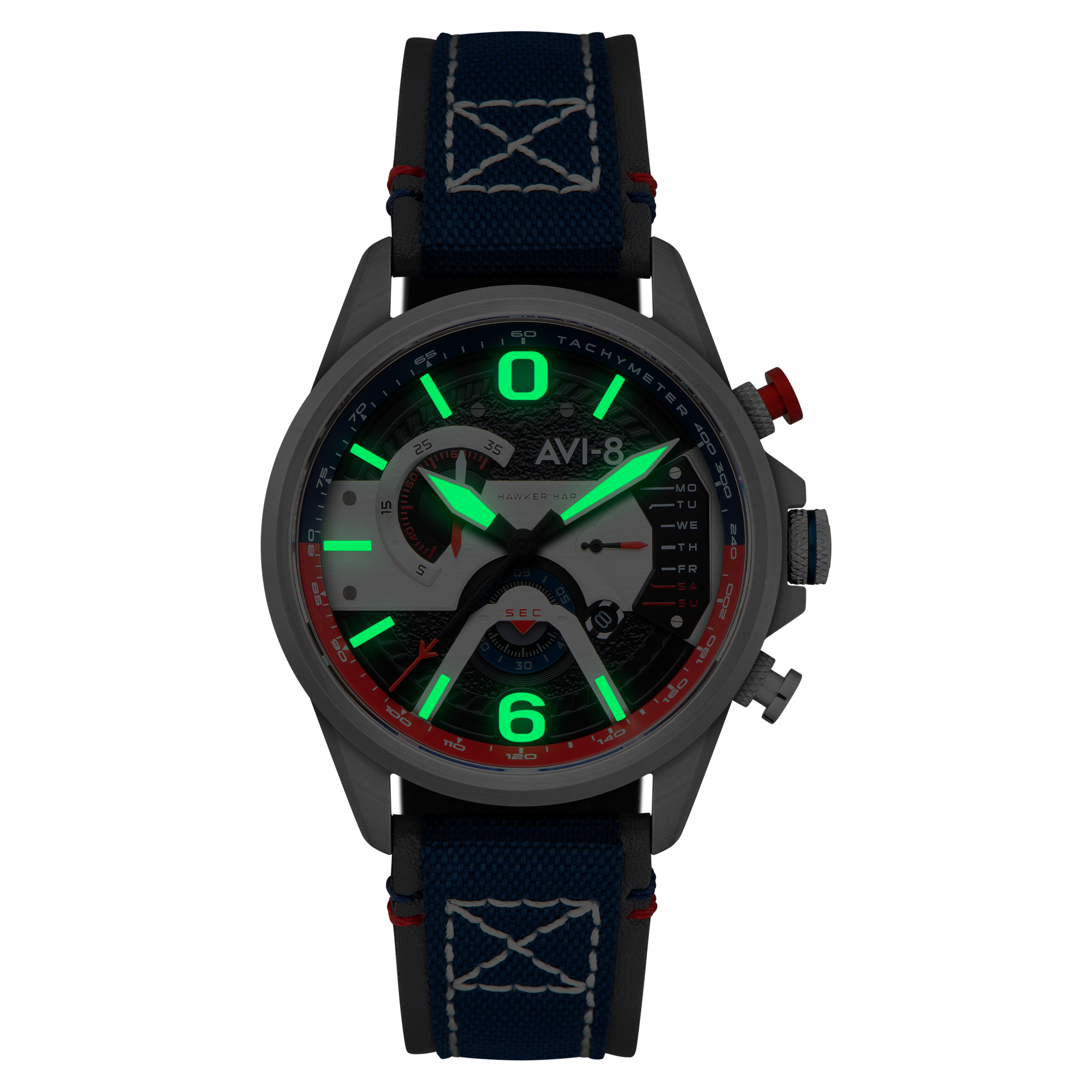 AVI-8 AVI-8 Hawker Harrier Dual Retrograde Quartz Chronograph Admiral Black Steel Men's Watch AV-4056-09