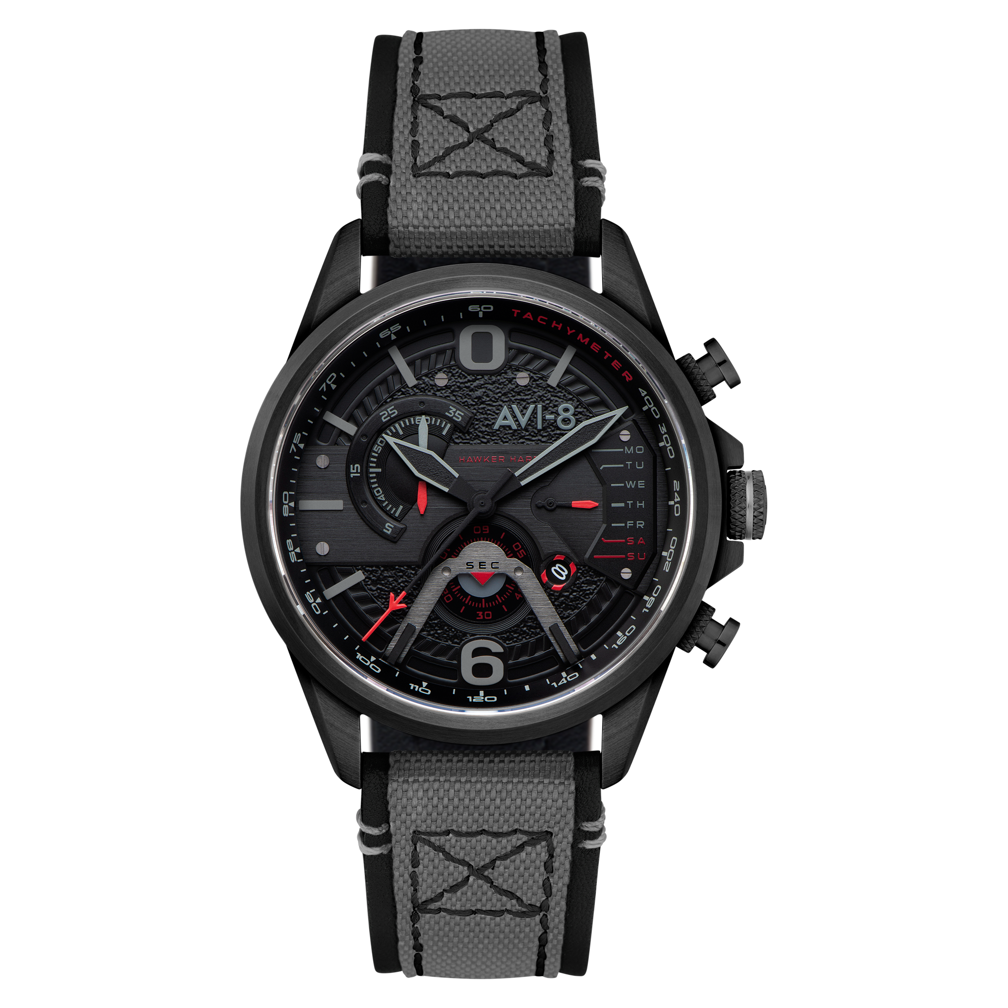 AVI-8 AVI-8 Hawker Harrier Dual Retrograde Chronograph Carbon Black Men's Watch AV-4056-0B