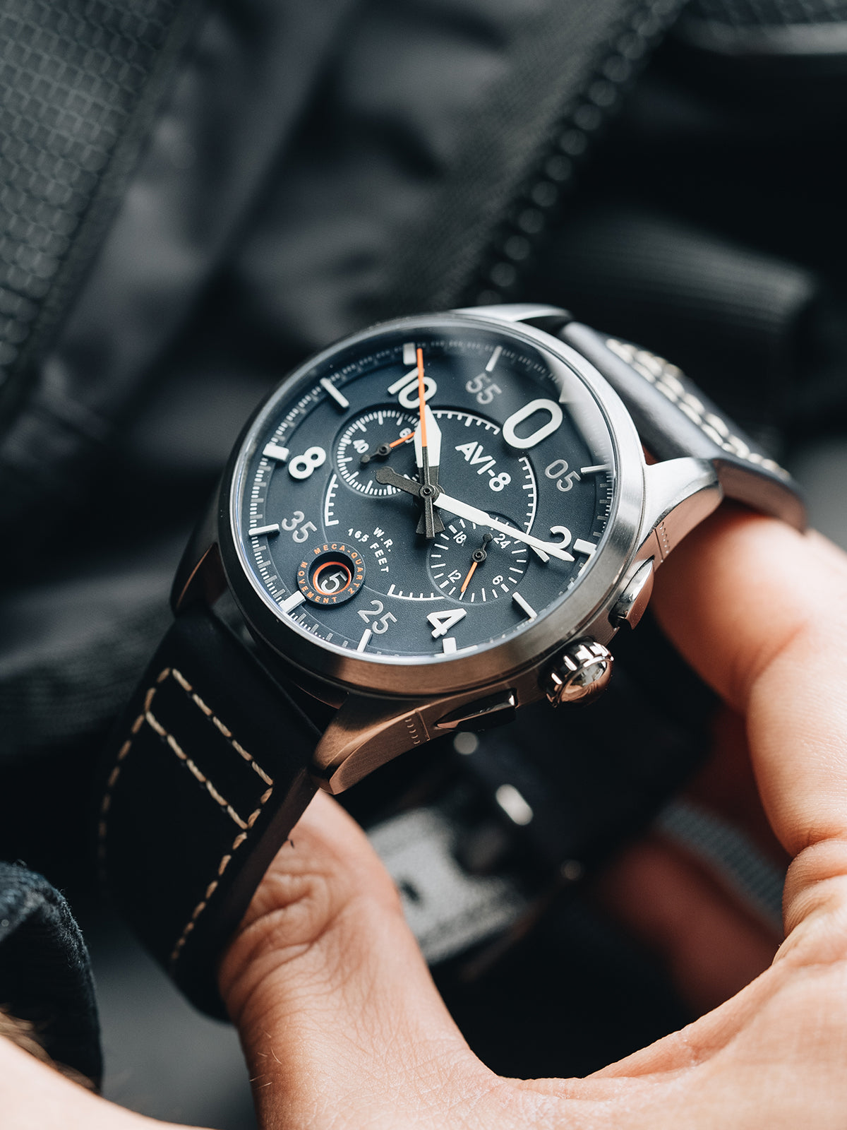 AVI-8 AVI-8 Pilot Spitfire Lock Men's Channel Japanese Quartz Channel Blue Watch AV-4089-04