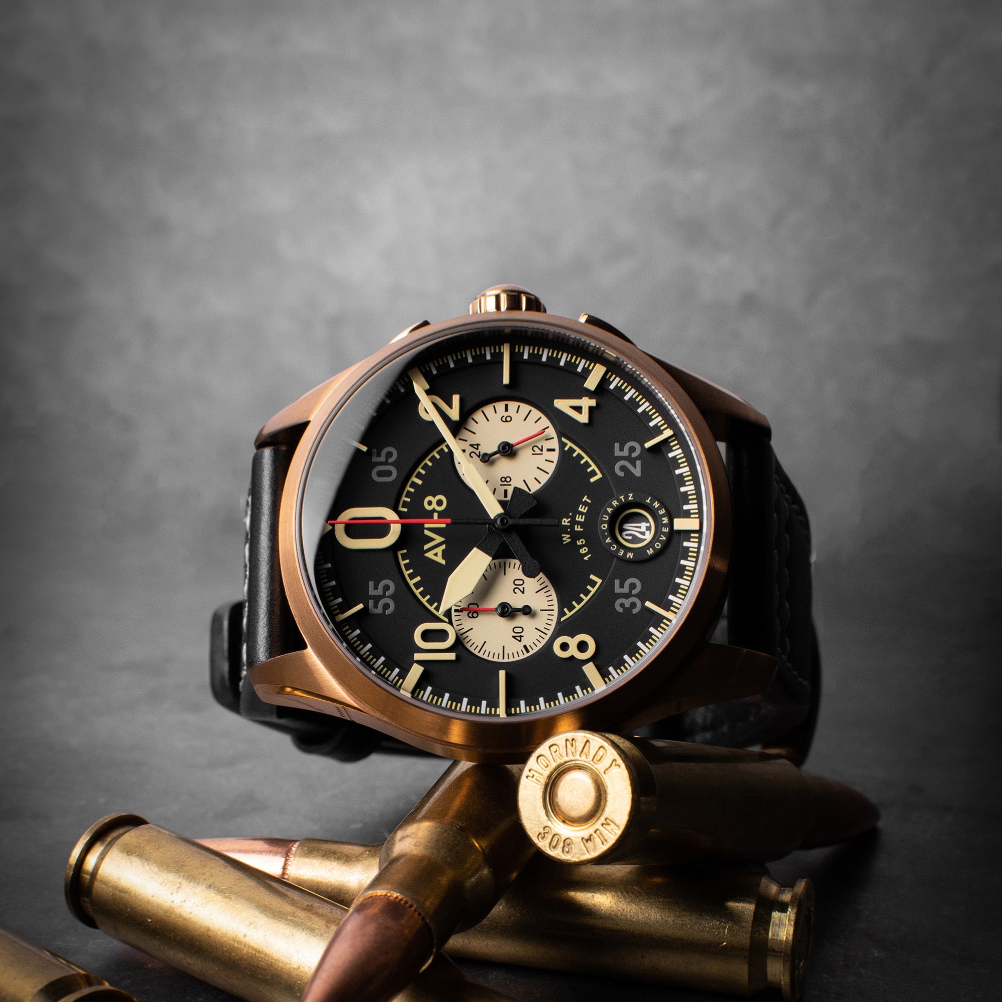 AVI-8 AVI-8 Spitfire Lock Chronograph Void Black Men's Watch AV-4089-07