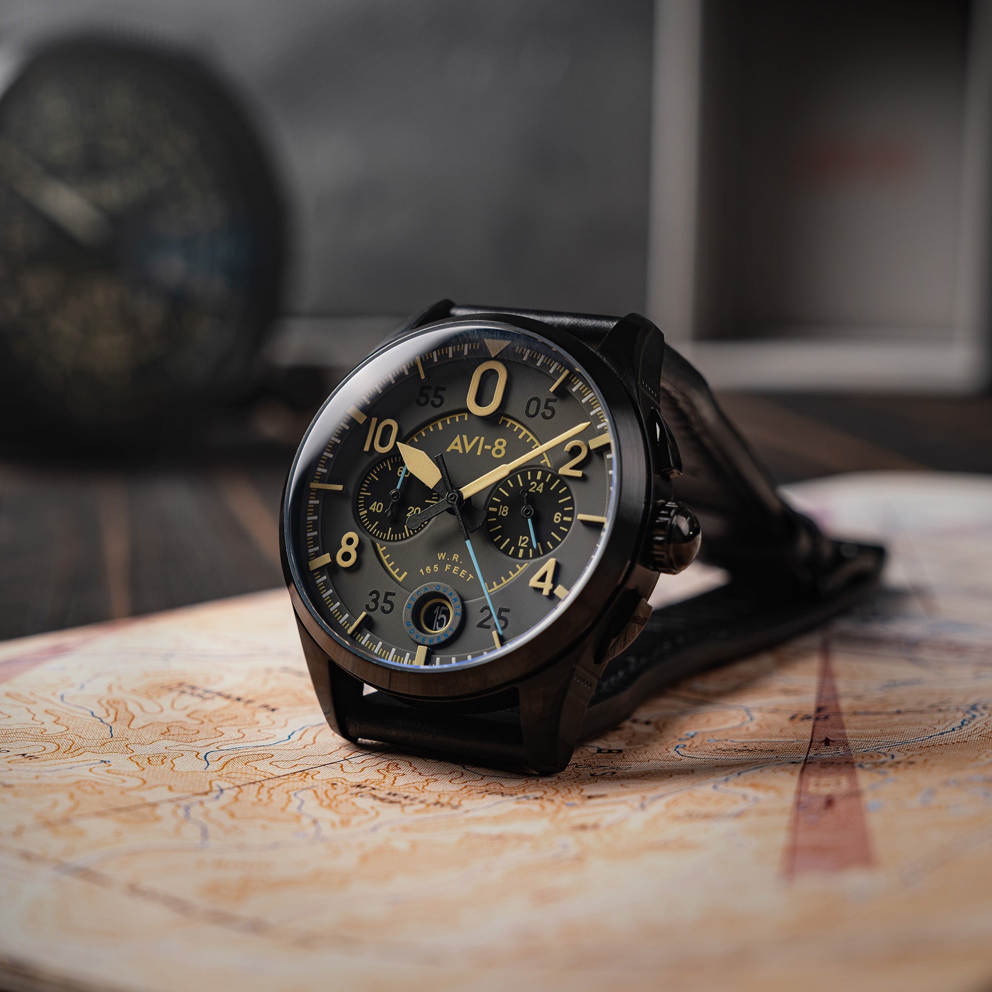 AVI-8 AVI-8 Spitfire Lock Chronograph Heavy Grey Men's Watch AV-4089-08