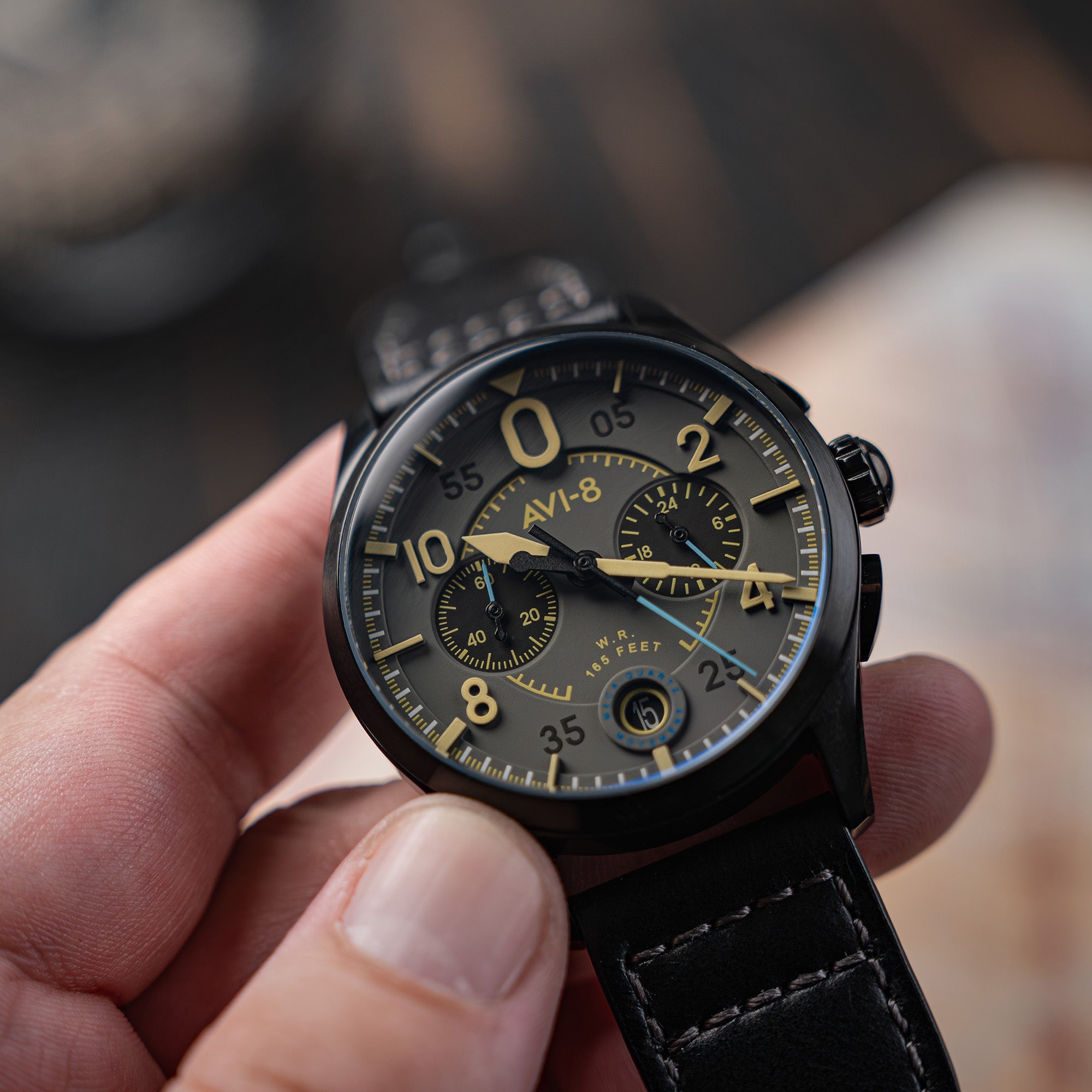 AVI-8 AVI-8 Spitfire Lock Chronograph Heavy Grey Men's Watch AV-4089-08