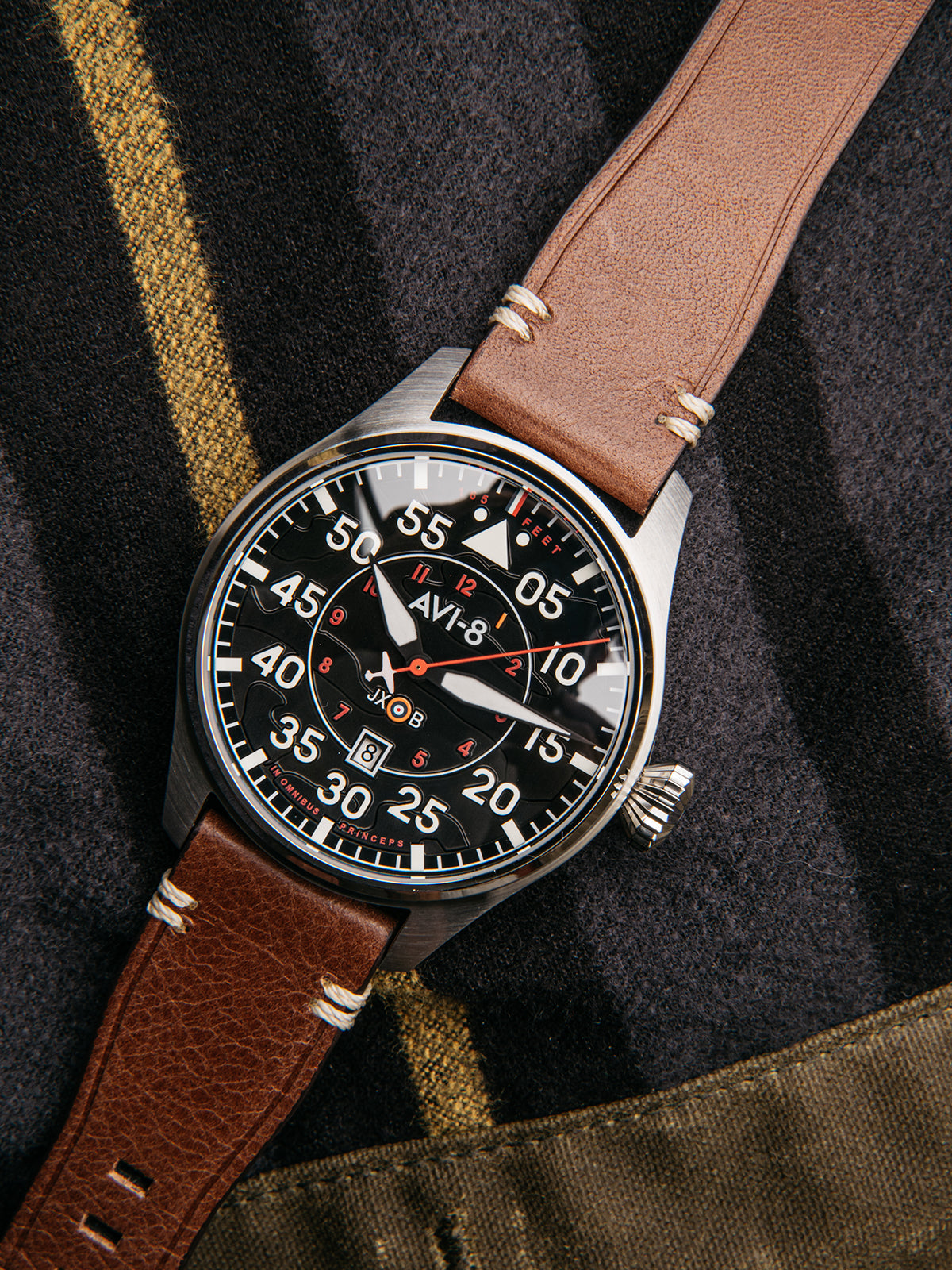 AVI-8 AVI-8 Pilot Hawker Hurricane Clowes Men's Japanese Automatic Wittering Watch AV-4097-01