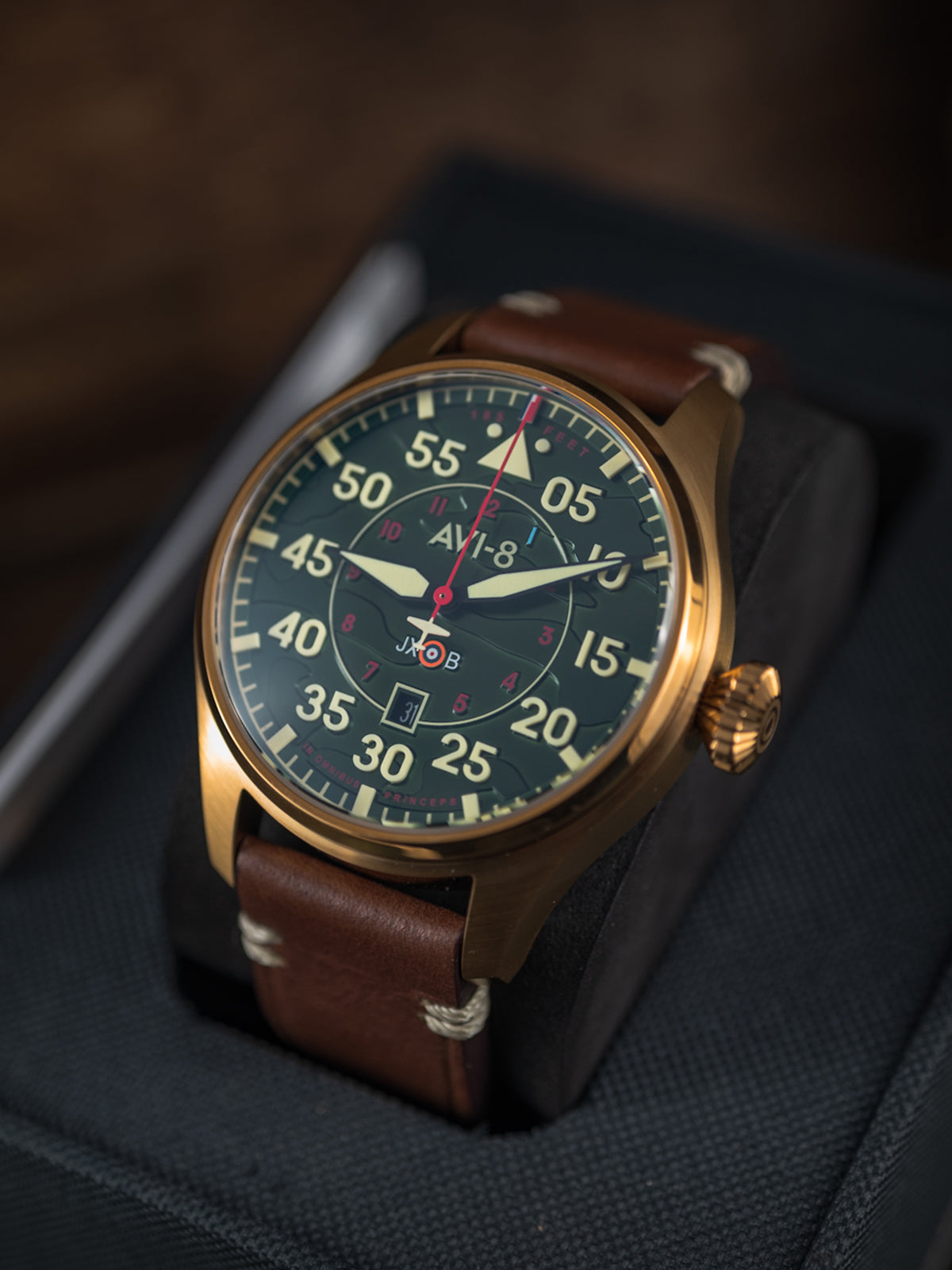 AVI-8 AVI-8 Pilot Hawker Hurricane Clowes Men's Japanese Automatic Northolt Watch AV-4097-04