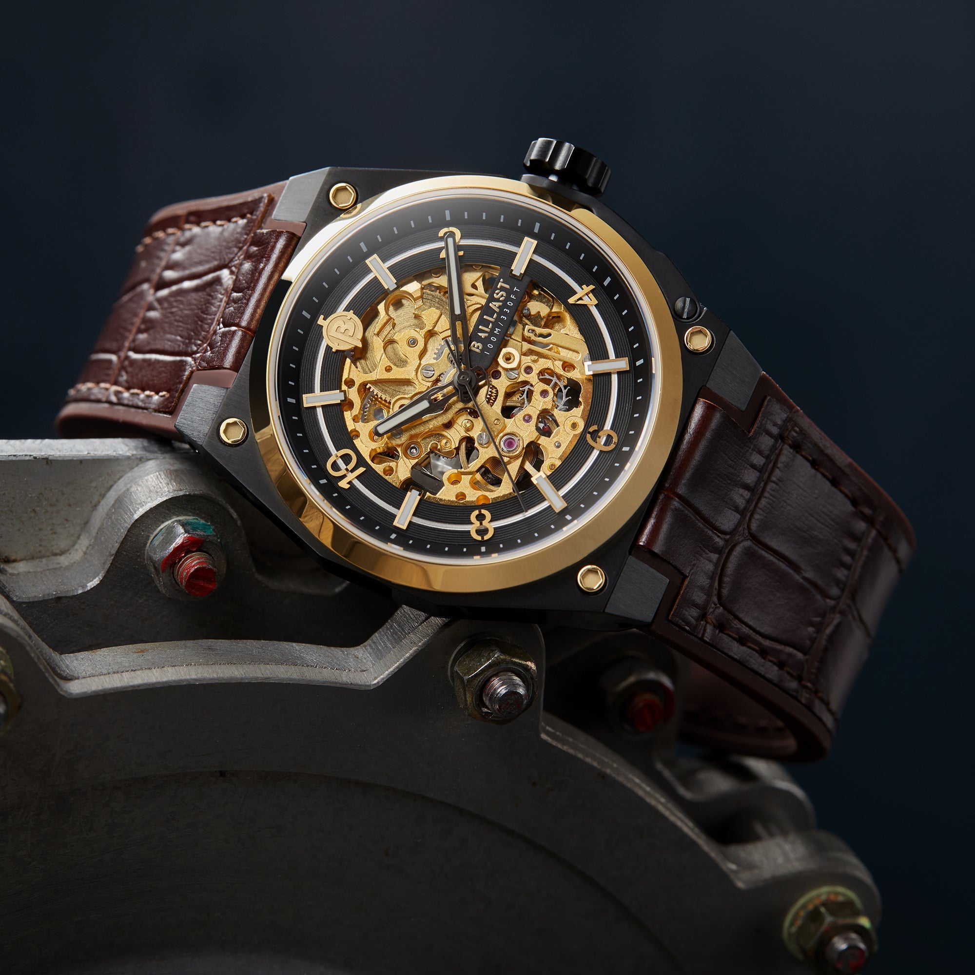 BALLAST Ballast Valiant Officer Men's Timber Japanese Automatic Watch BL-3144-03