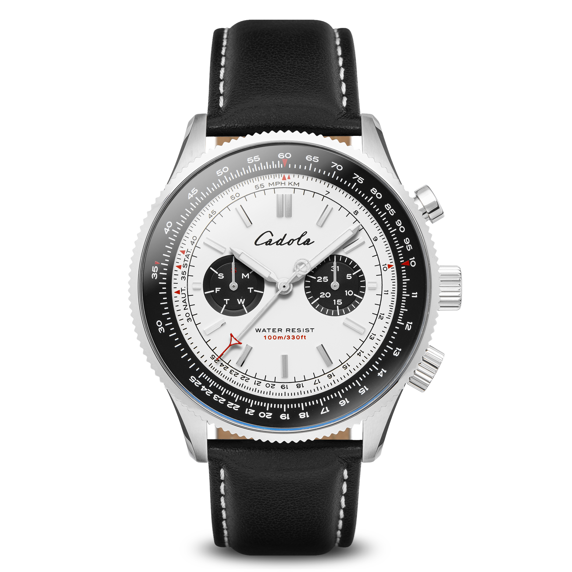 CADOLA Cadola Aviateur Men's Swiss Parts Quartz White Watch CD-1007-02