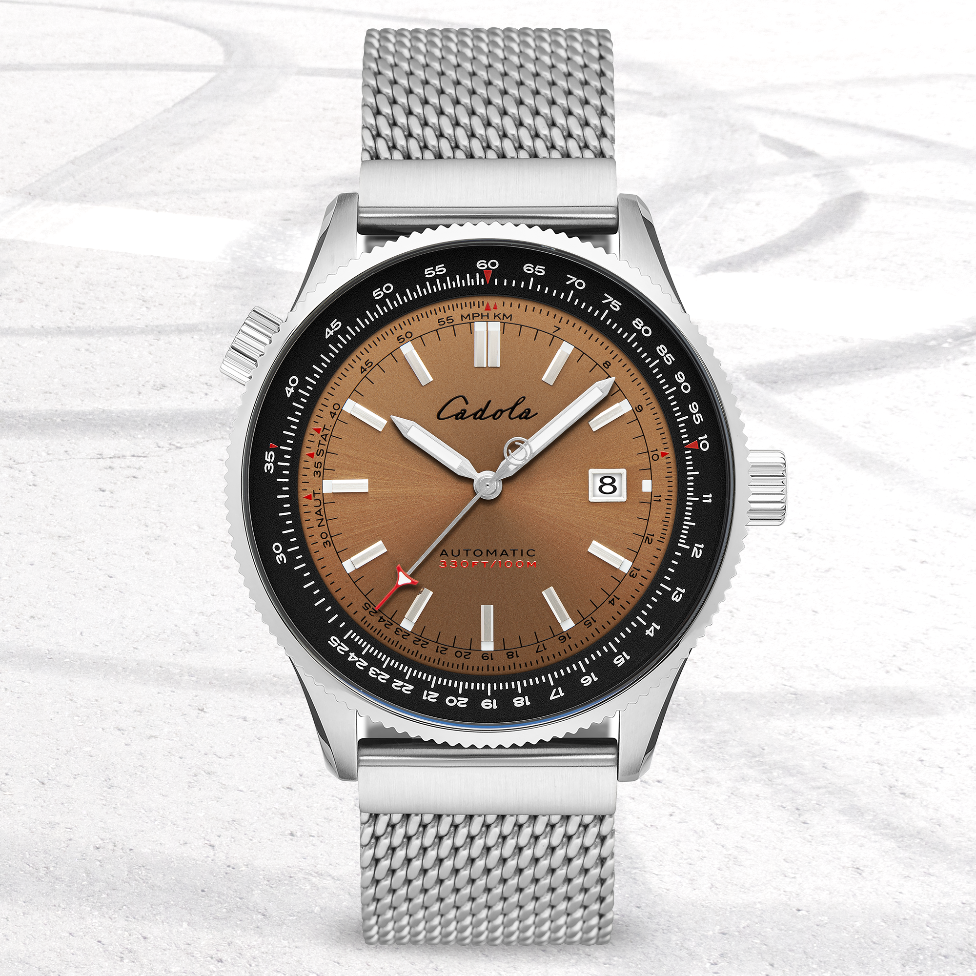 CADOLA Cadola Aviateur Men's Automatic Deep Copper Watch CD-1008-44