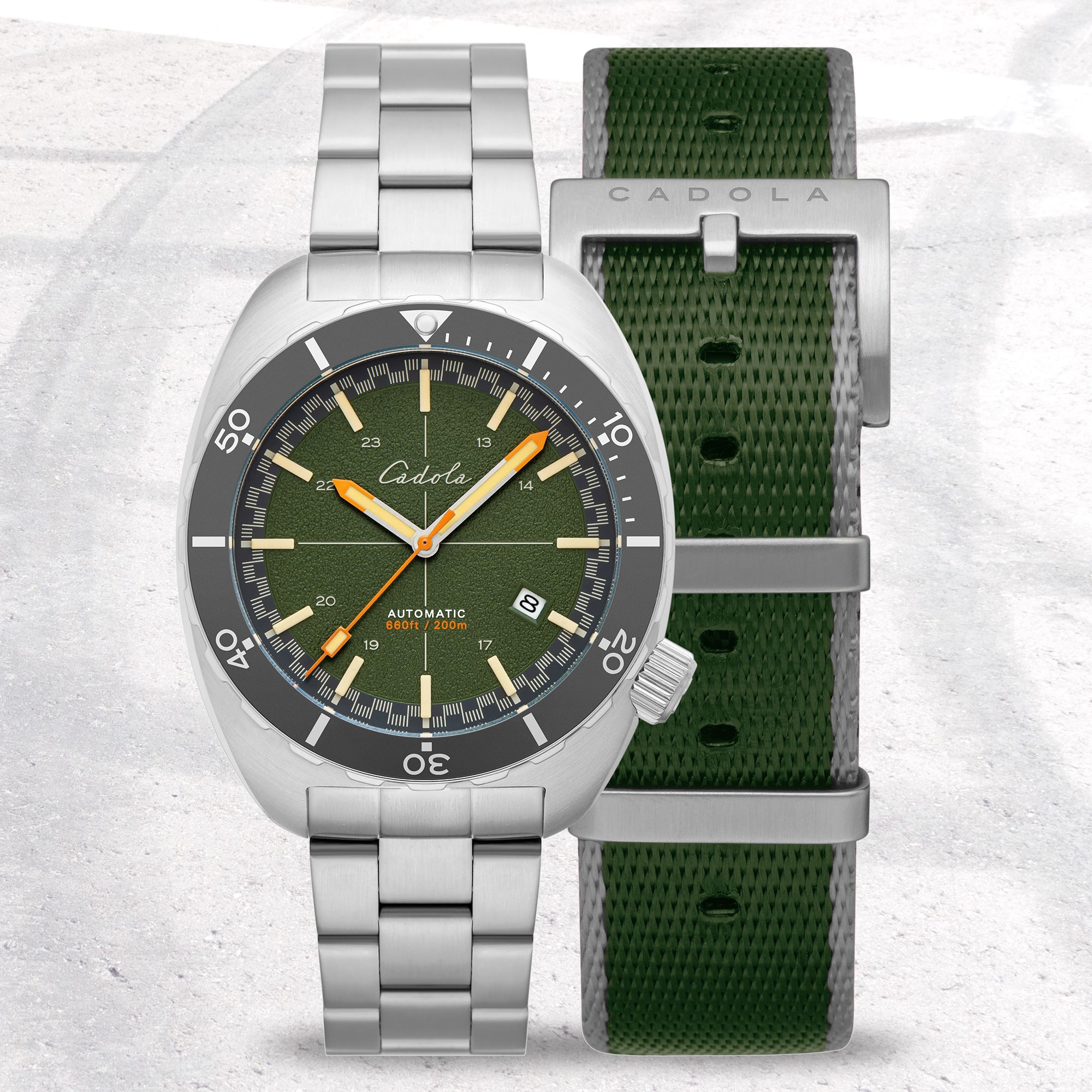 CADOLA Cadola Intrepid Men's Japanese Automatic Stormy Green Watch CD-1012-77